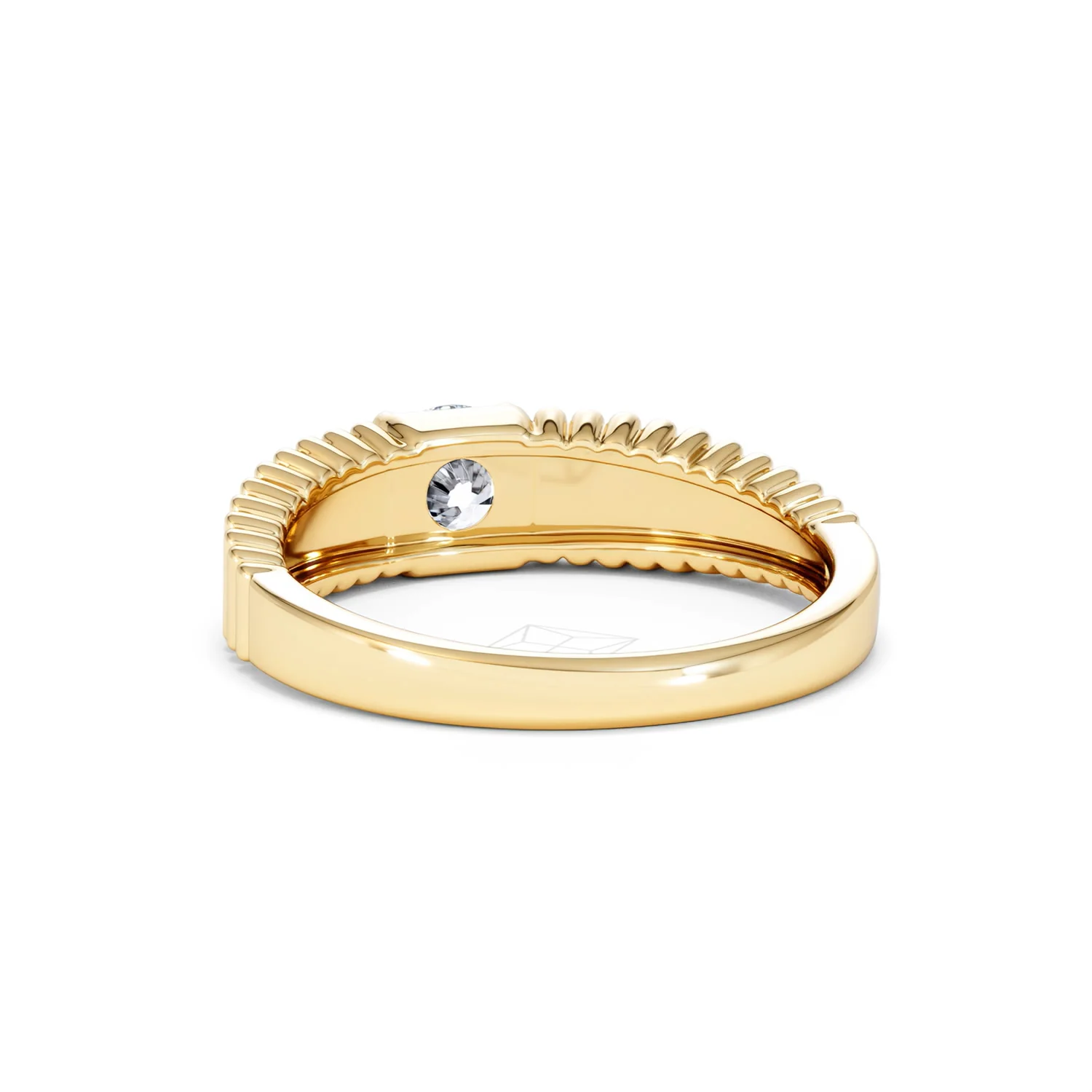 Flute 0.50ct Round Cut Lab Grown Diamond Solitaire Ring 18K Yellow Gold - Image 53