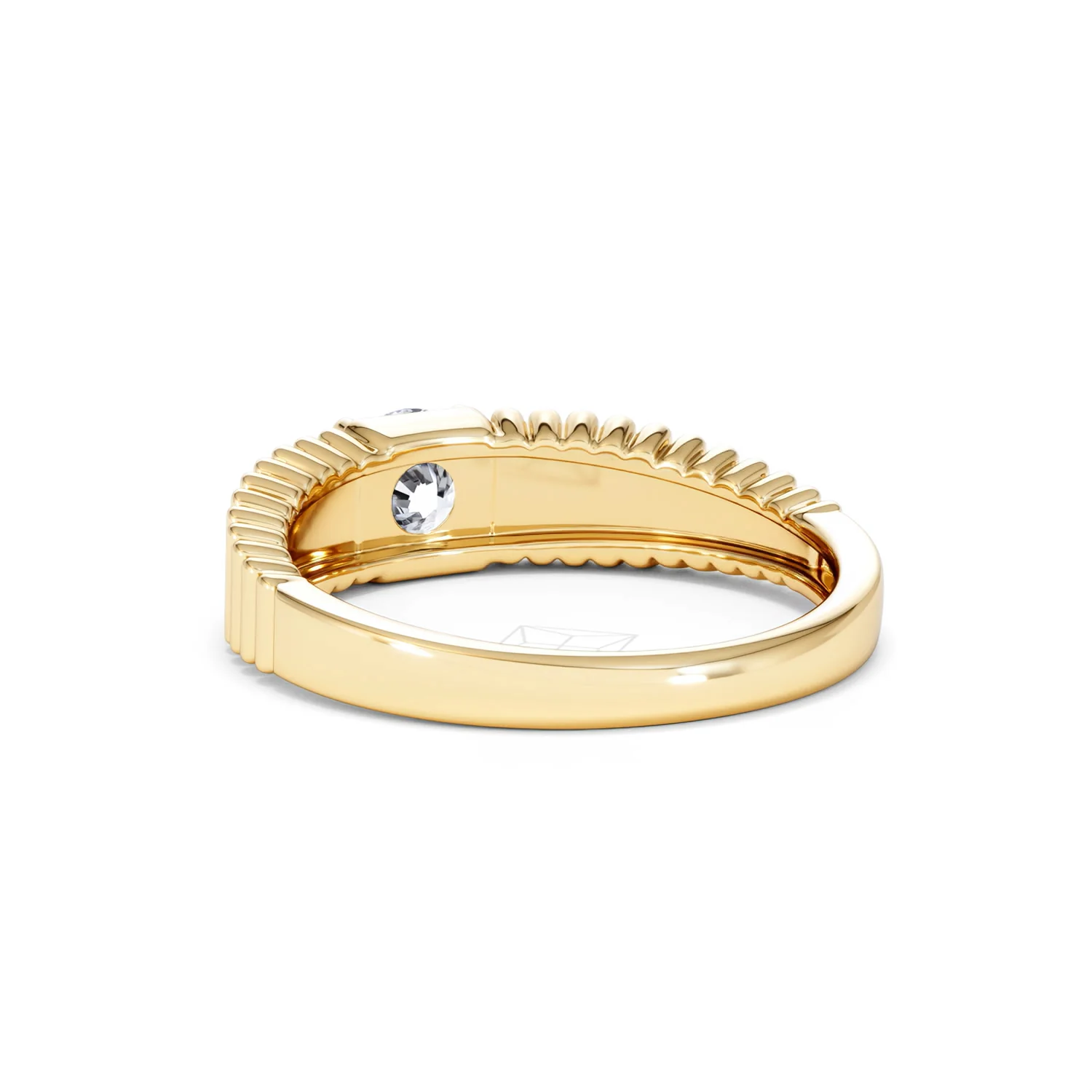 Flute 0.50ct Round Cut Lab Grown Diamond Solitaire Ring 18K Yellow Gold - Image 55