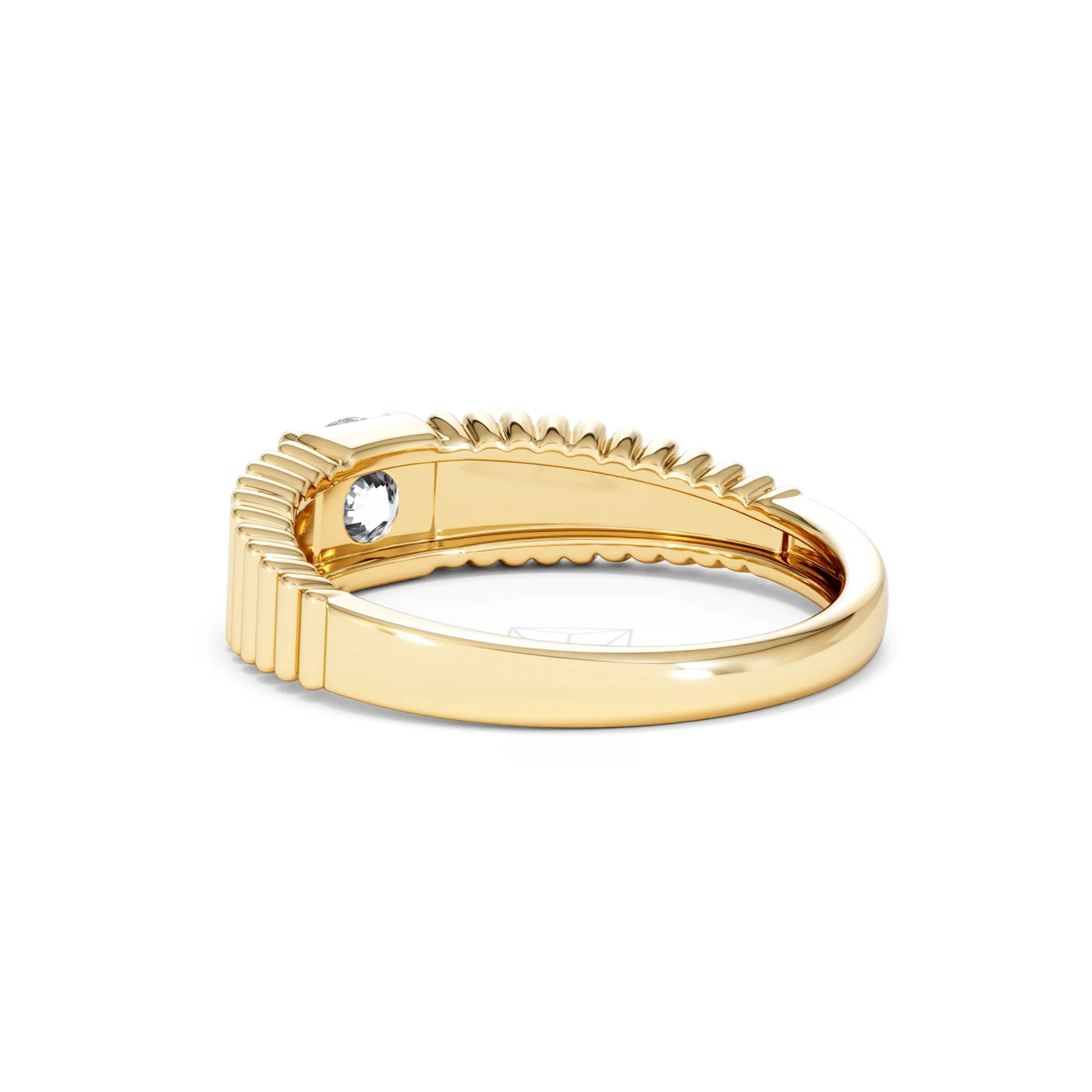 Flute 0.50ct Round Cut Lab Grown Diamond Solitaire Ring 18K Yellow Gold - Image 58
