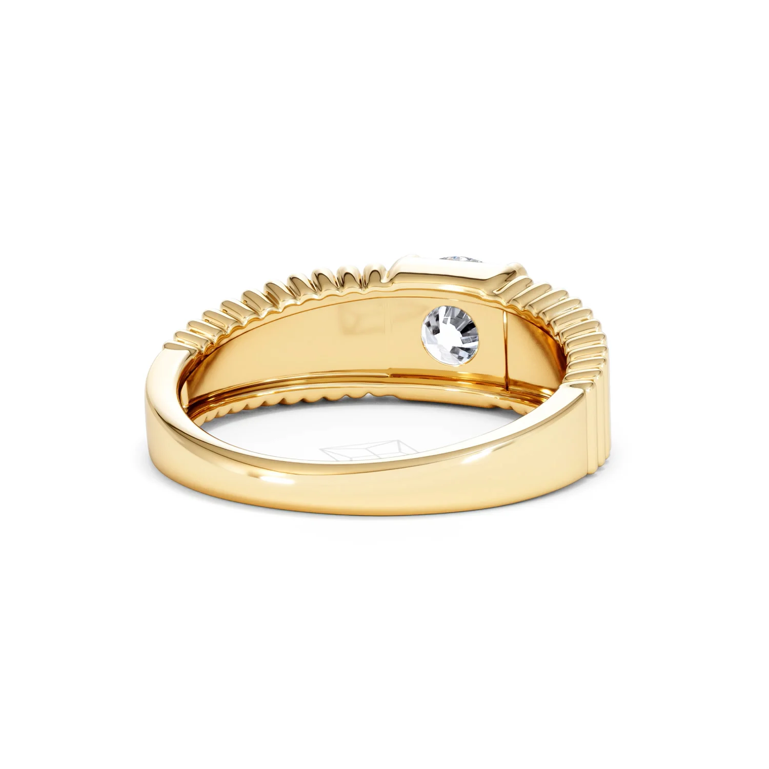 Flute 1.00ct Round Cut Lab Grown Diamond Solitaire Ring in 18K Yellow Gold - Image 44