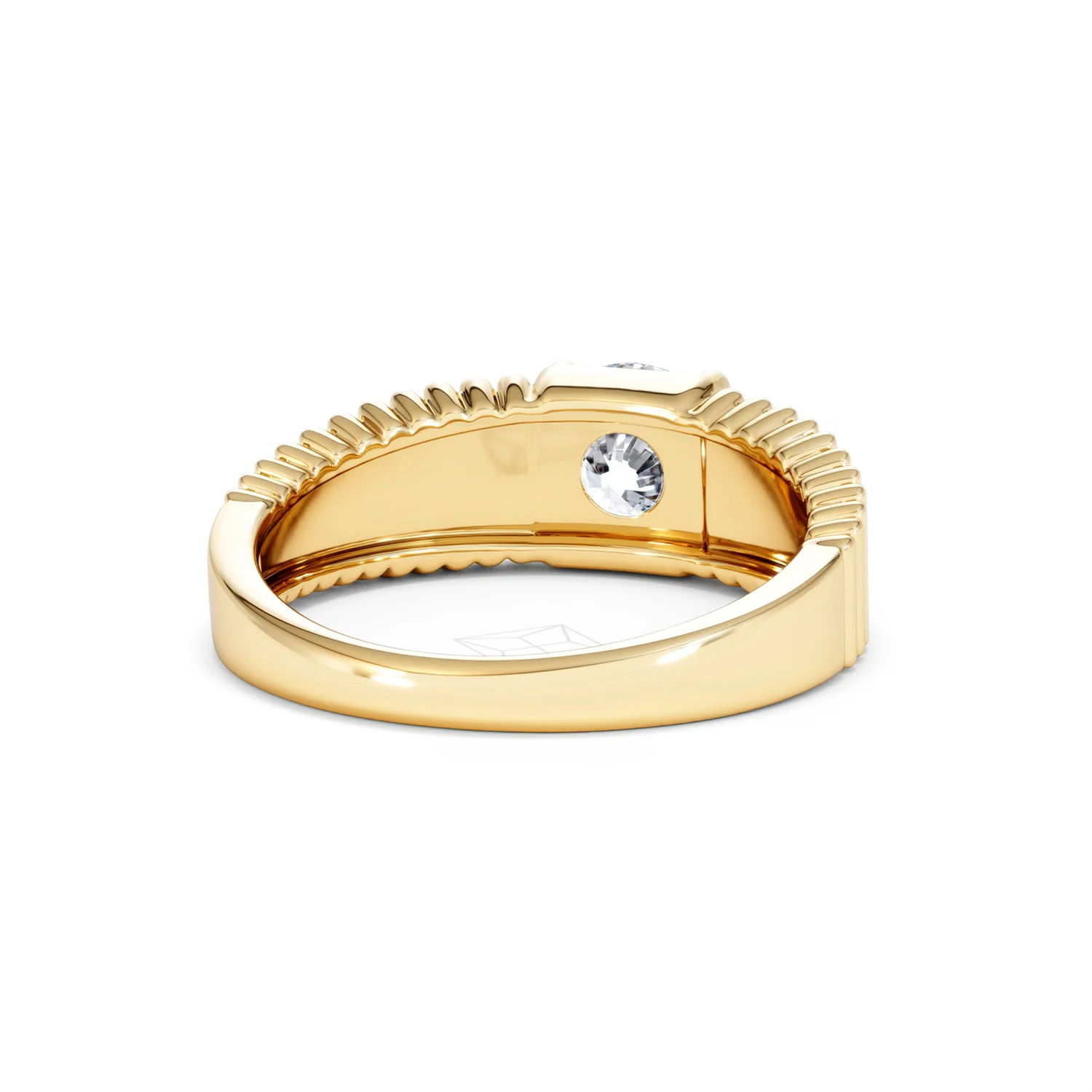 Flute 1.00ct Round Cut Lab Grown Diamond Solitaire Ring in 18K Yellow Gold - Image 45