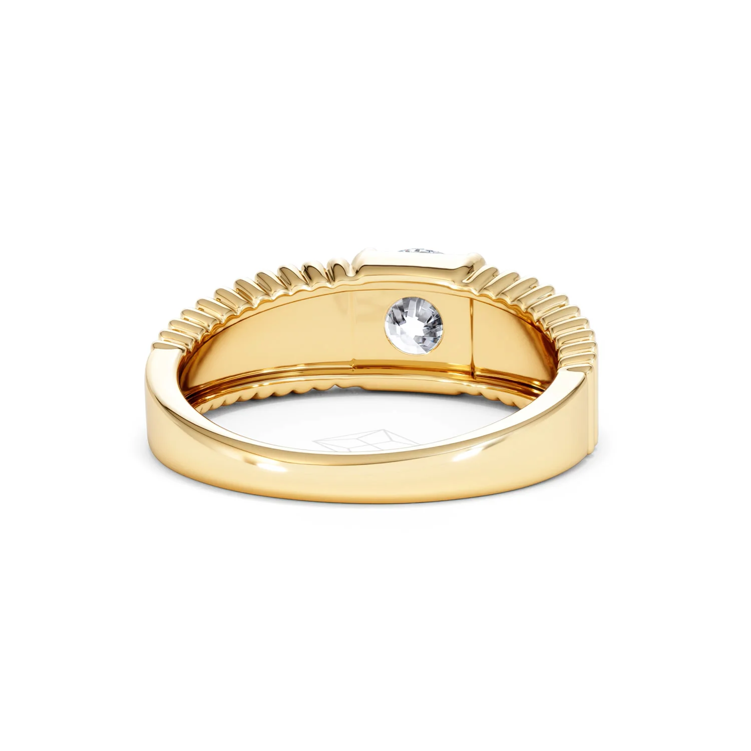 Flute 1.00ct Round Cut Lab Grown Diamond Solitaire Ring in 18K Yellow Gold - Image 46