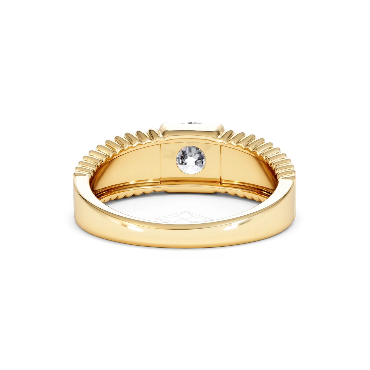 Flute 1.00ct Round Cut Lab Grown Diamond Solitaire Ring in 18K Yellow Gold - Image 48