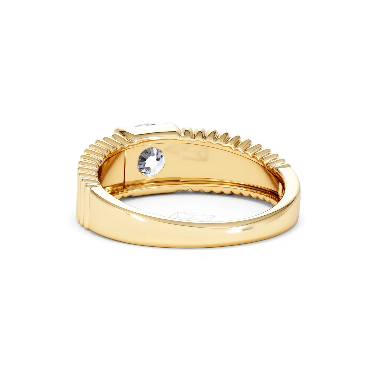 Flute 1.00ct Round Cut Lab Grown Diamond Solitaire Ring in 18K Yellow Gold - Image 54