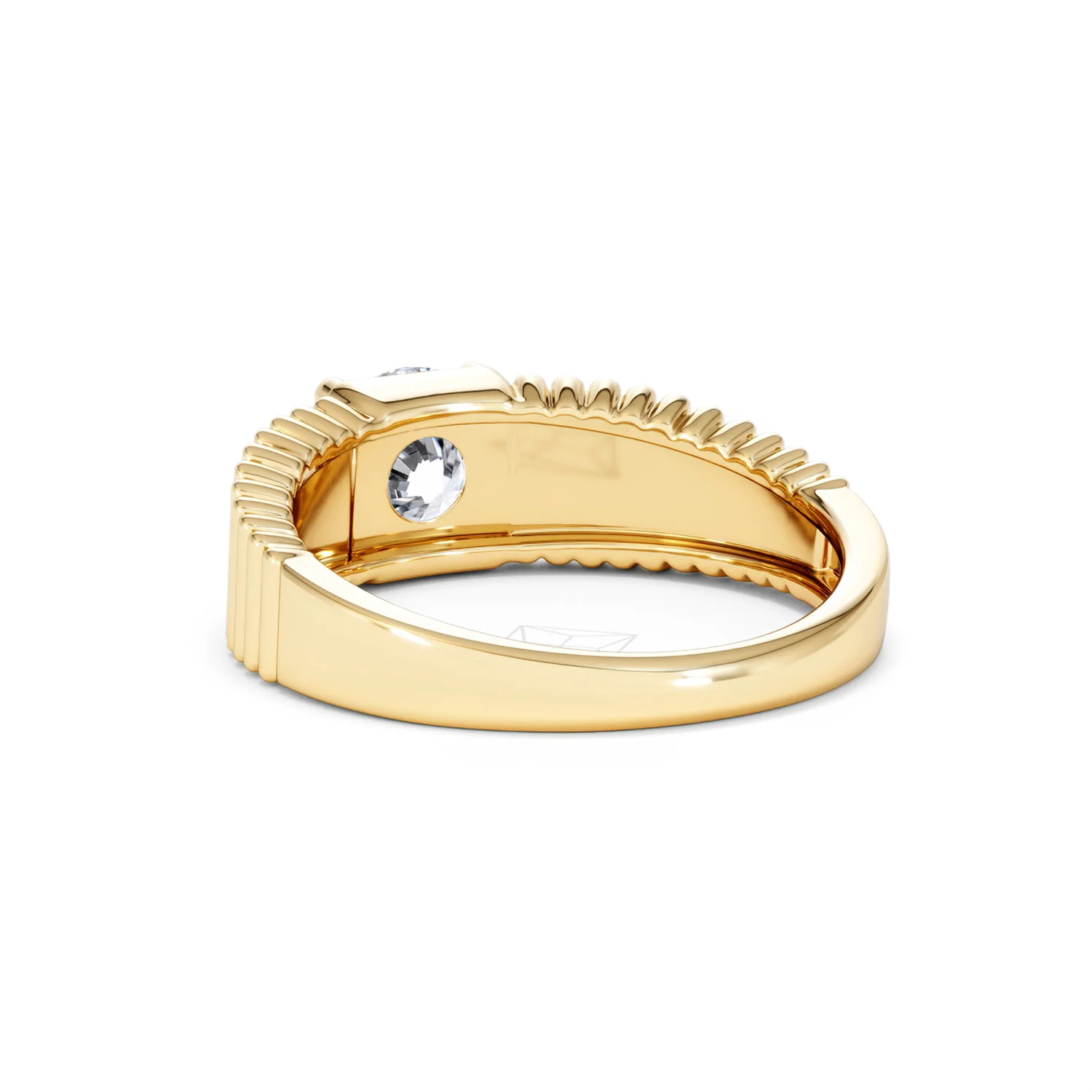 Flute 1.00ct Round Cut Lab Grown Diamond Solitaire Ring in 18K Yellow Gold - Image 55