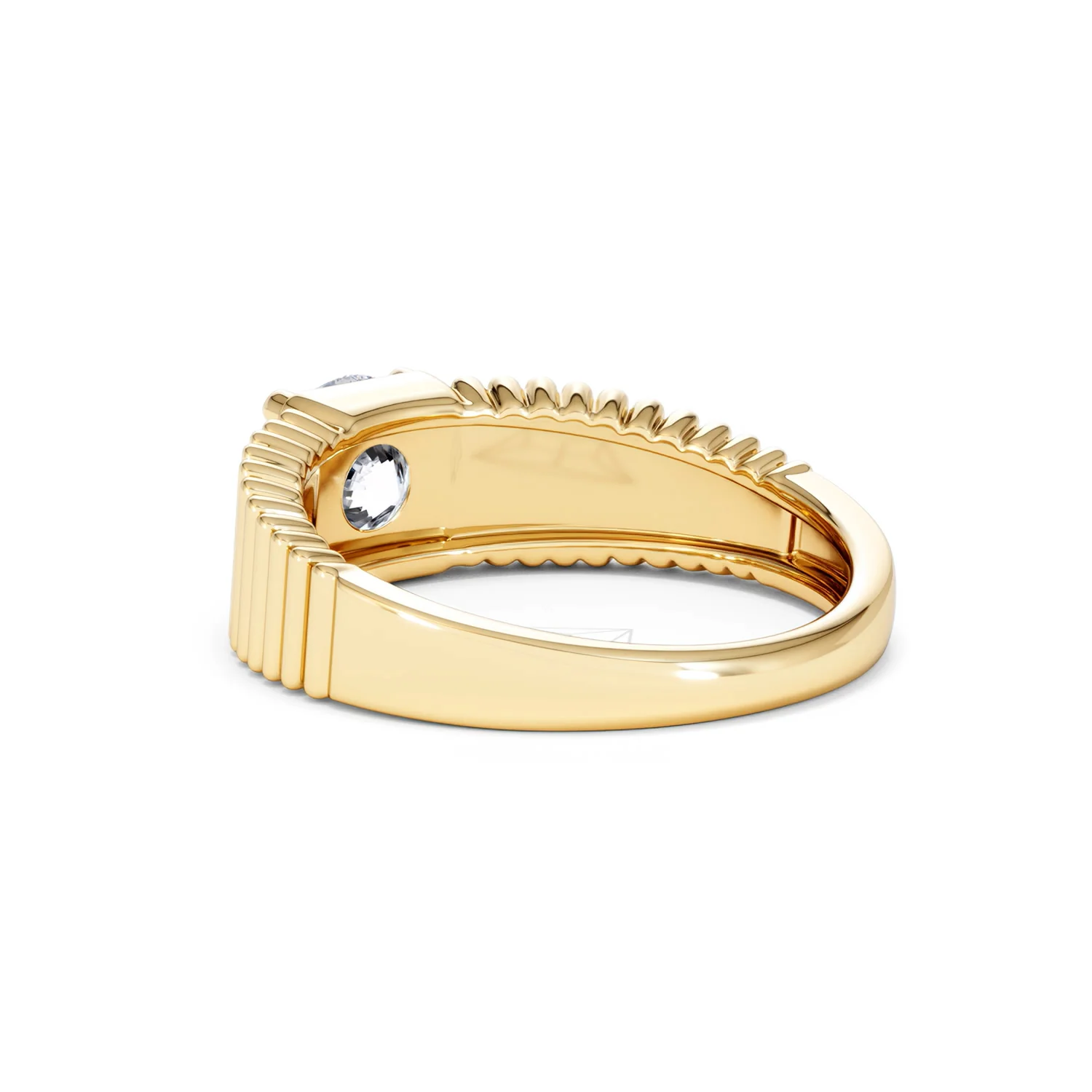 Flute 1.00ct Round Cut Lab Grown Diamond Solitaire Ring in 18K Yellow Gold - Image 58