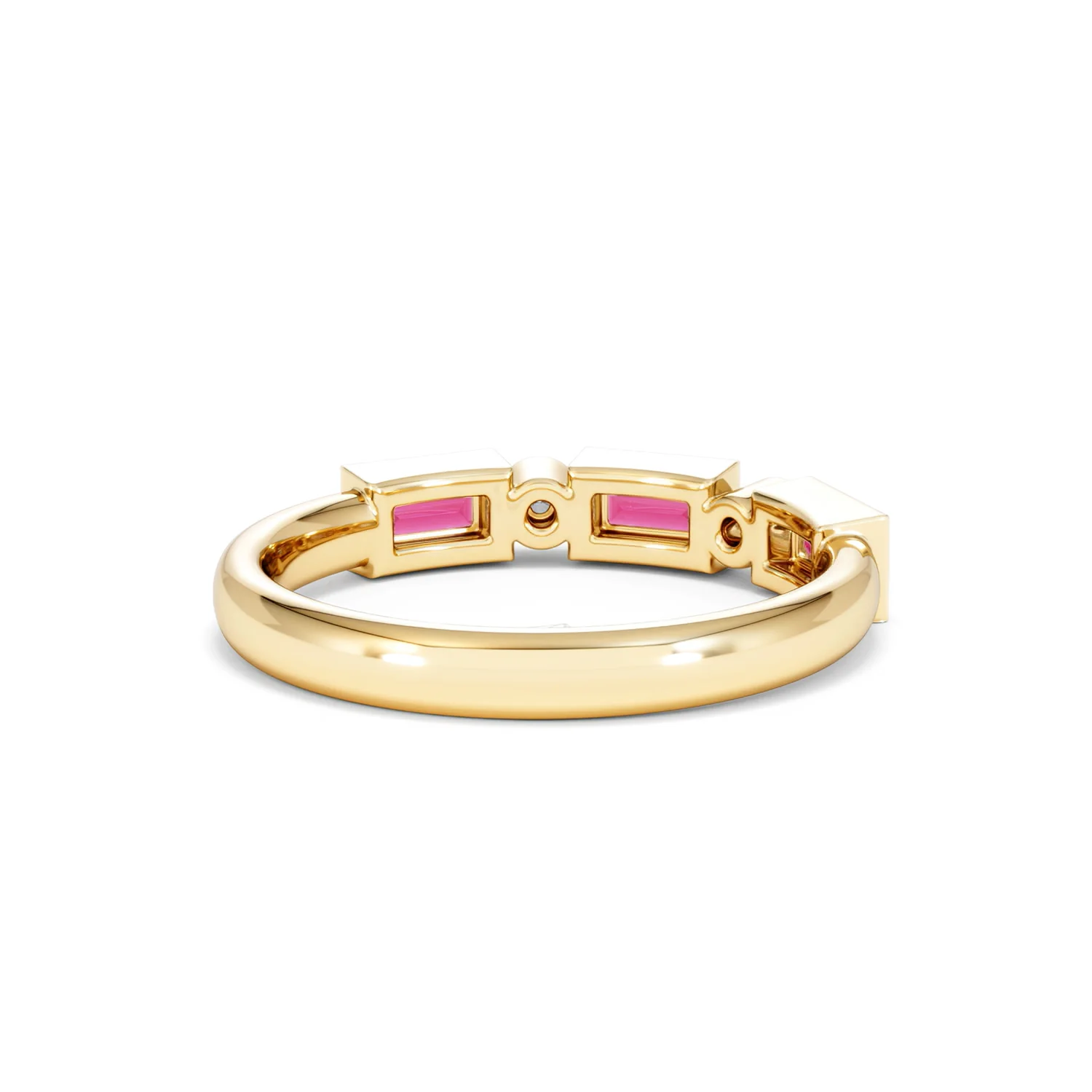 Forme 0.37ct Baguette Cut Lab Ruby 5 Stone Ring in 18K Gold Vermeil - Image 42