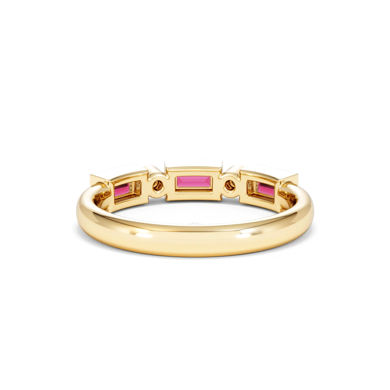 Forme 0.37ct Baguette Cut Lab Ruby 5 Stone Ring in 18K Gold Vermeil - Image 47