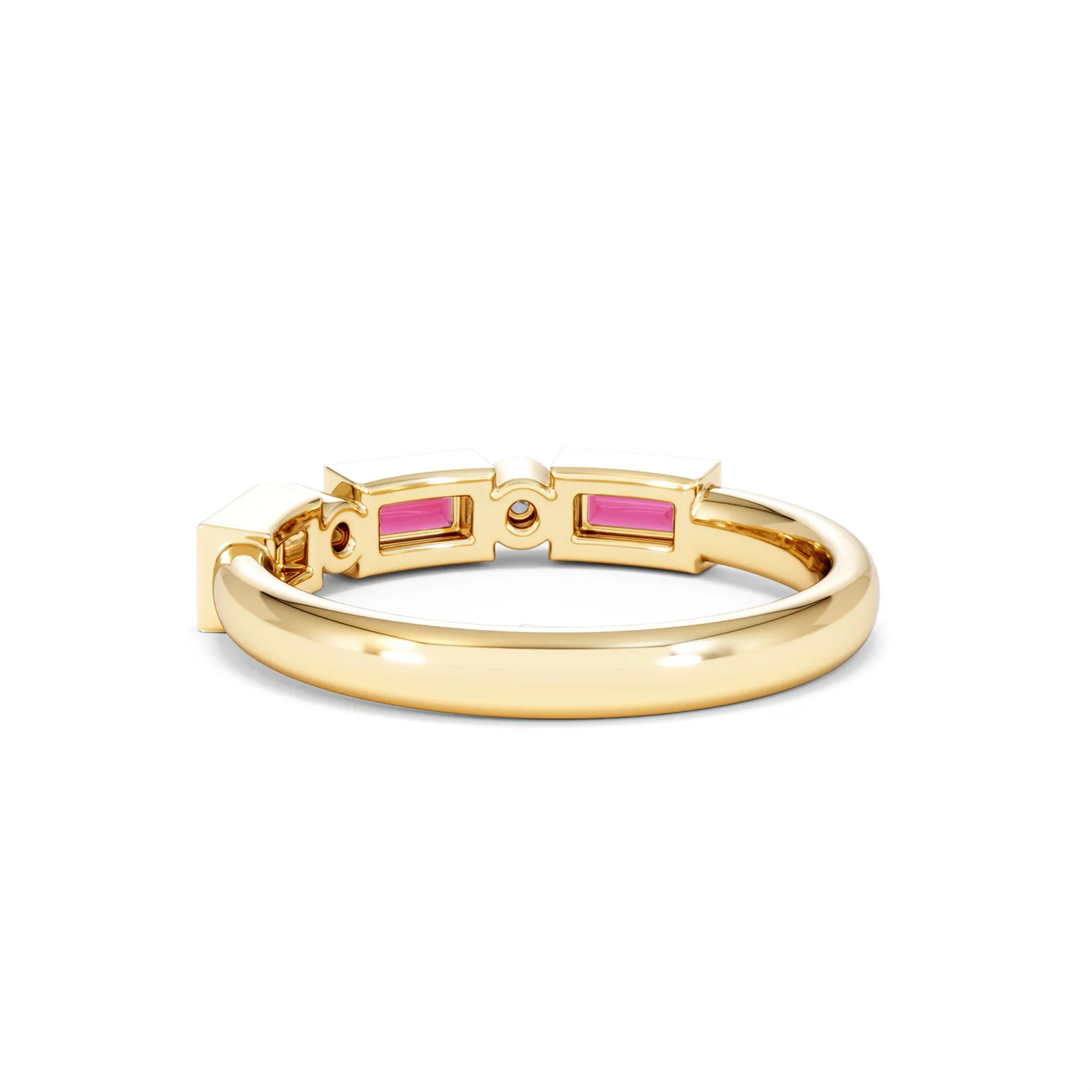 Forme 0.37ct Baguette Cut Lab Ruby 5 Stone Ring in 18K Gold Vermeil - Image 53