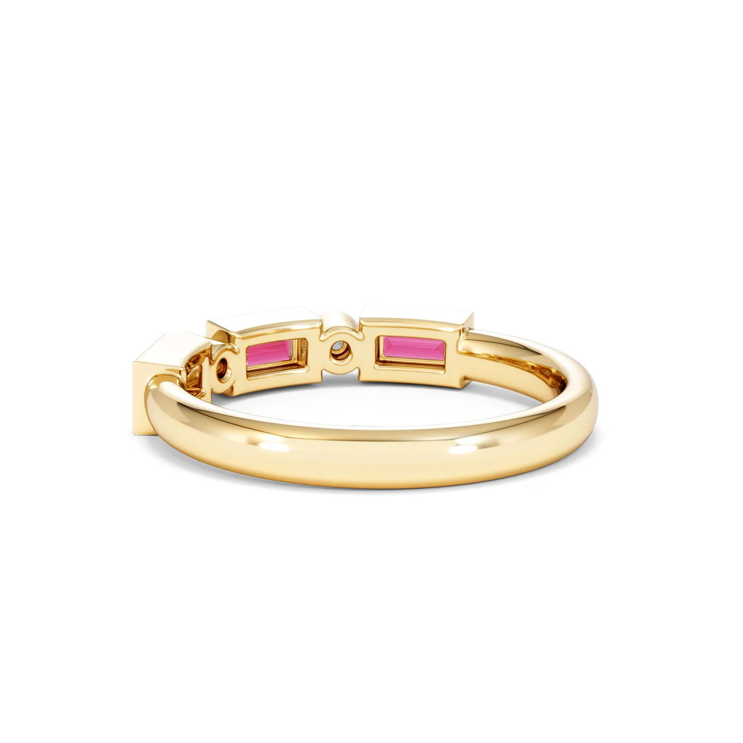 Forme 0.37ct Baguette Cut Lab Ruby 5 Stone Ring in 18K Gold Vermeil - Image 54
