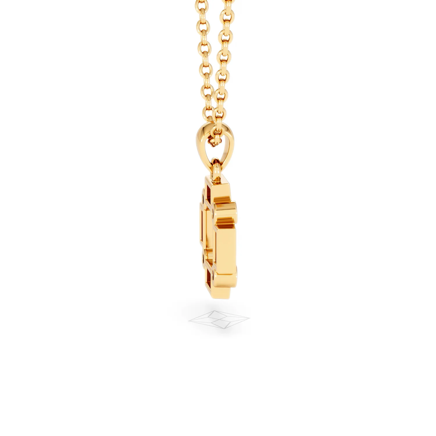 Forme 0.40ct Baguette Cut Lab Sapphire Pendant Necklace in 18K Gold Vermeil - Image 29
