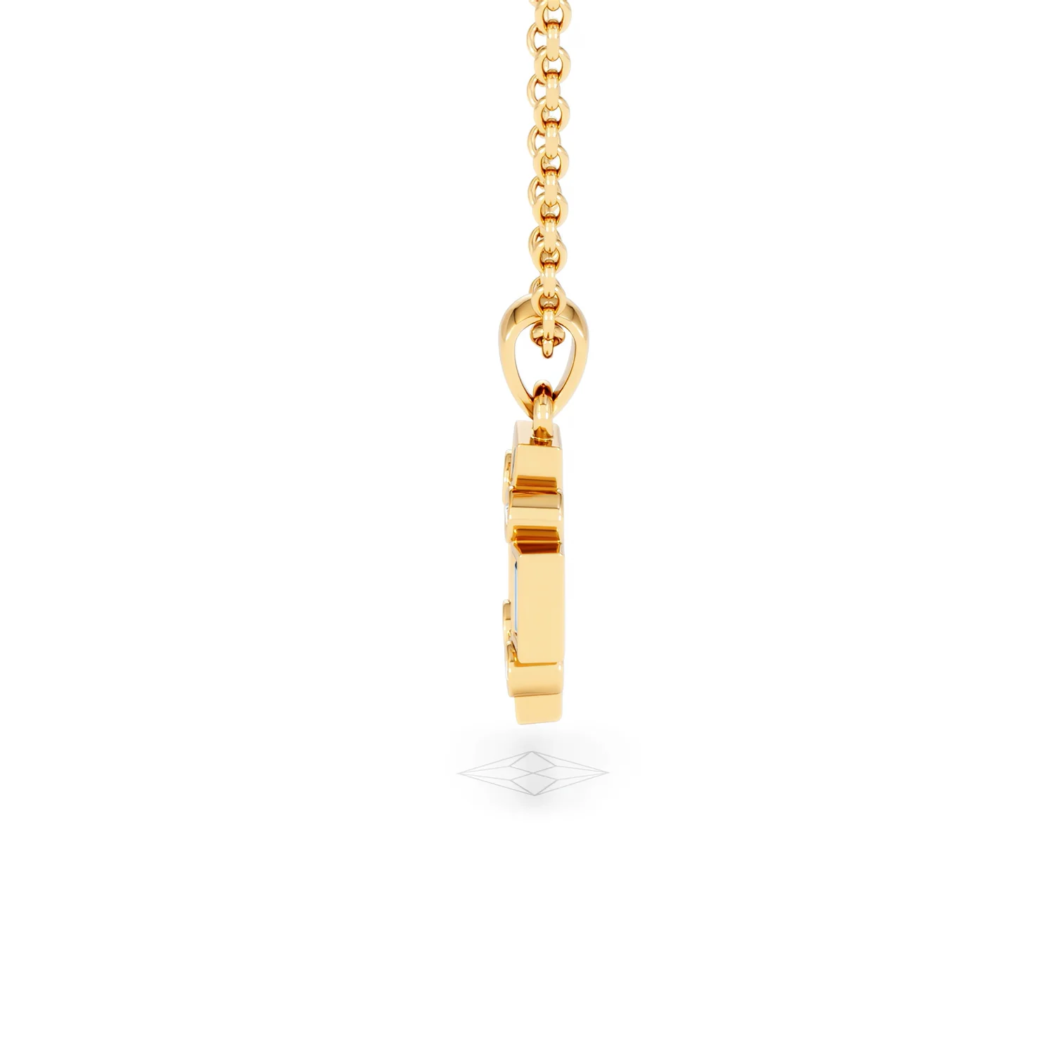 Forme 0.40ct Baguette Cut Lab Sapphire Pendant Necklace in 18K Gold Vermeil - Image 67