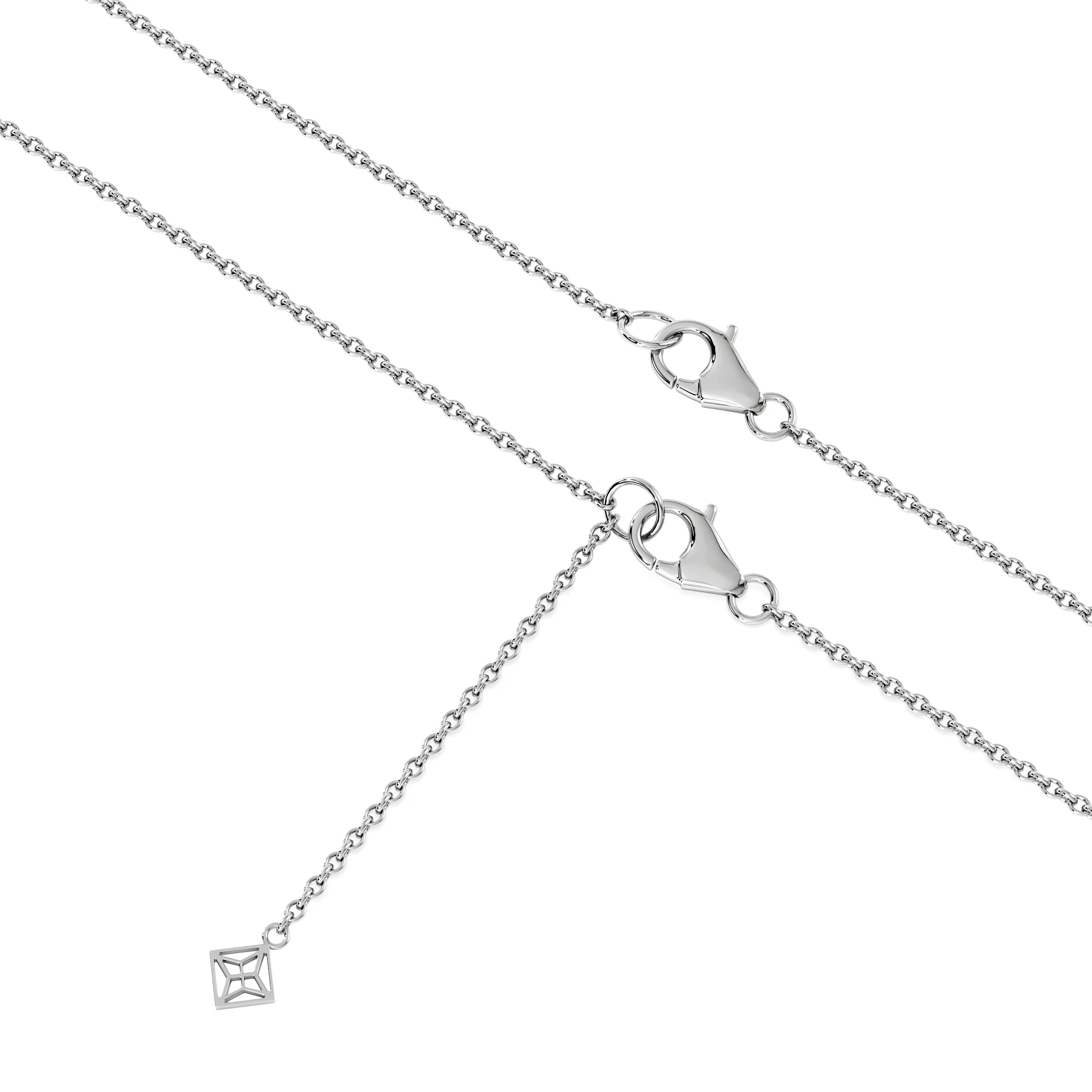 Forme 0.40ct Baguette Cut Lab Sapphire Pendant Necklace in Sterling Silver - Image 6