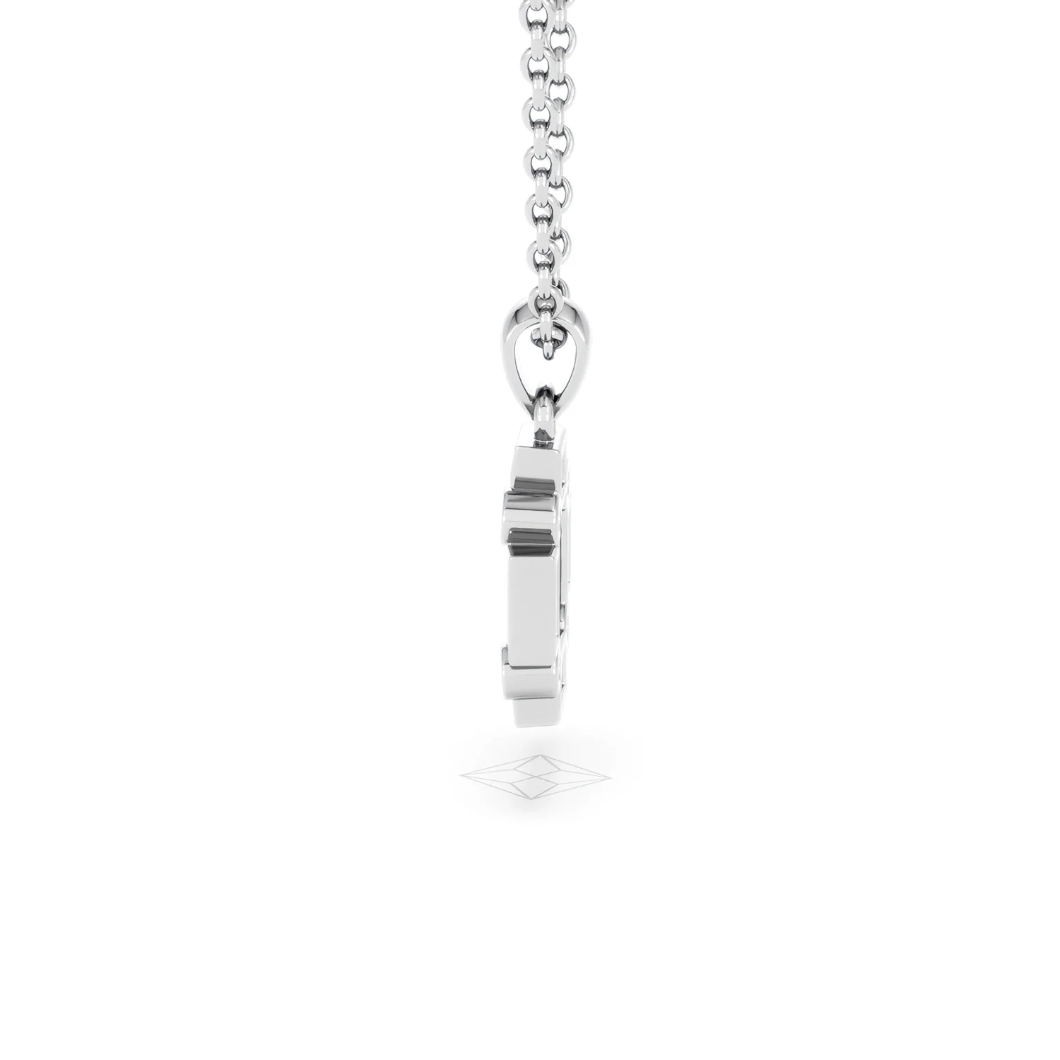 Forme 0.40ct Baguette Cut Lab Sapphire Pendant Necklace in Sterling Silver - Image 66