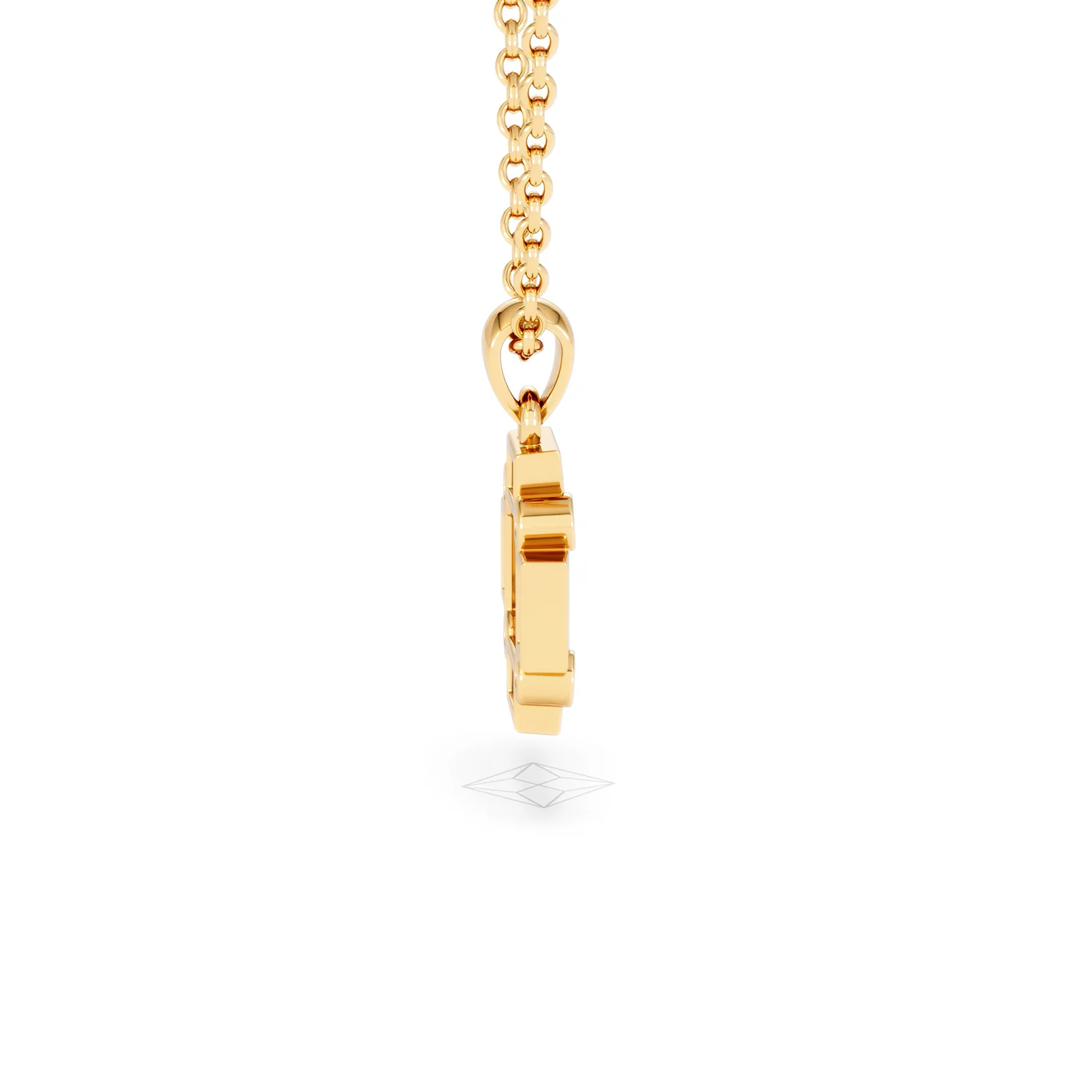 Forme 0.48ct Baguette Cut Lab Emerald Pendant Necklace in 18K Gold Vermeil - Image 28