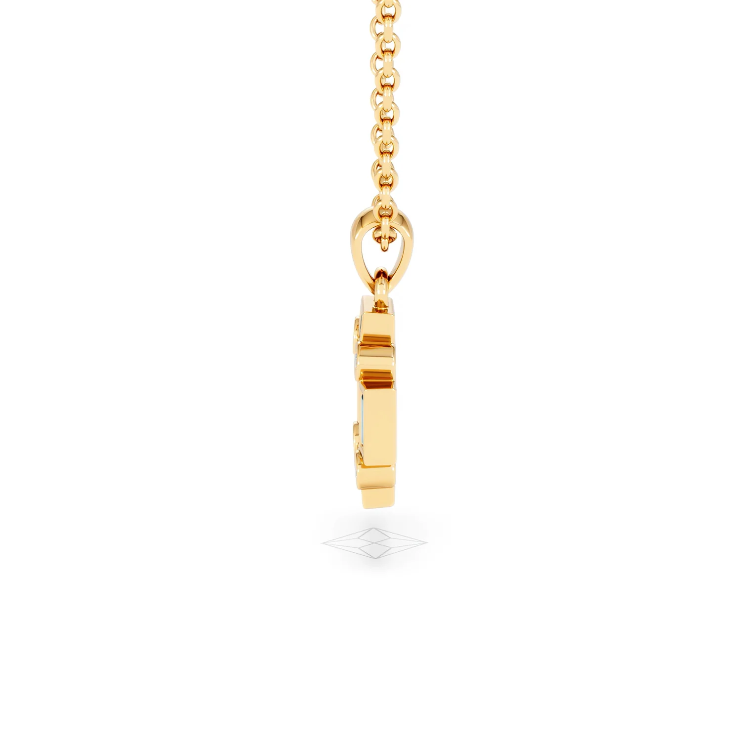 Forme 0.48ct Baguette Cut Lab Emerald Pendant Necklace in 18K Gold Vermeil - Image 67