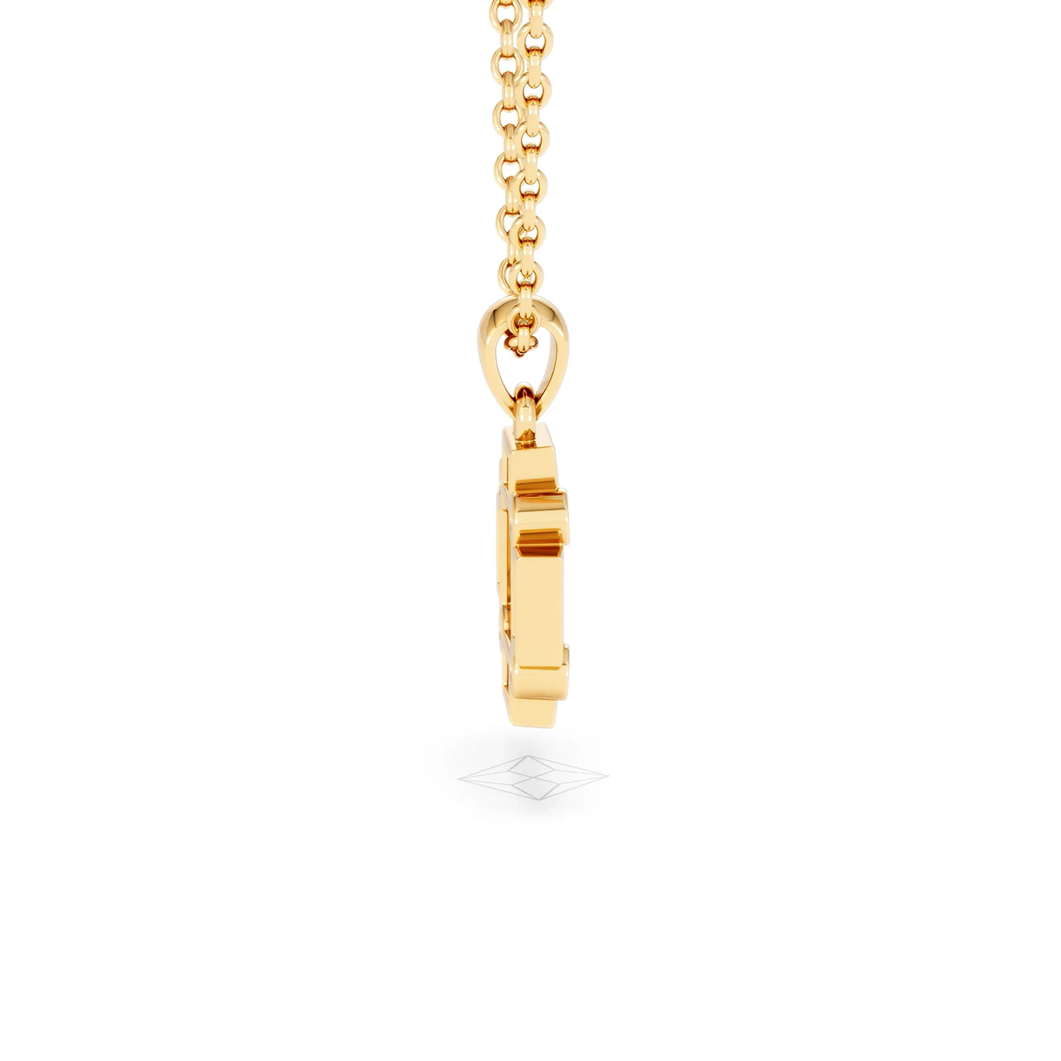 Forme 0.48ct Baguette Cut Lab Ruby Pendant Necklace in 18K Gold Vermeil - Image 28