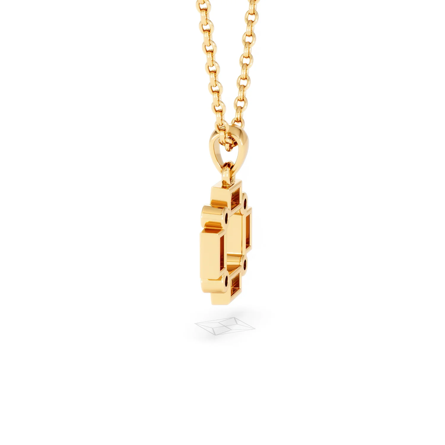 Forme 0.48ct Baguette Cut Lab Ruby Pendant Necklace in 18K Gold Vermeil - Image 63