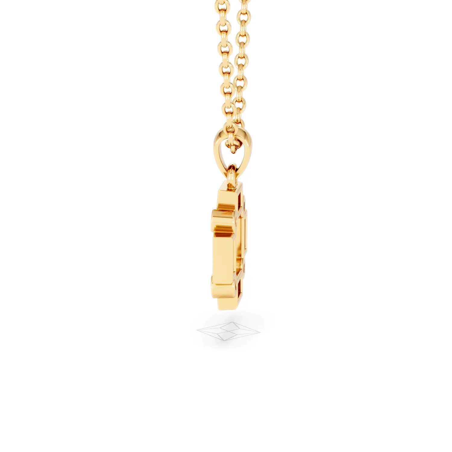 Forme 0.48ct Baguette Cut Lab Ruby Pendant Necklace in 18K Gold Vermeil - Image 65