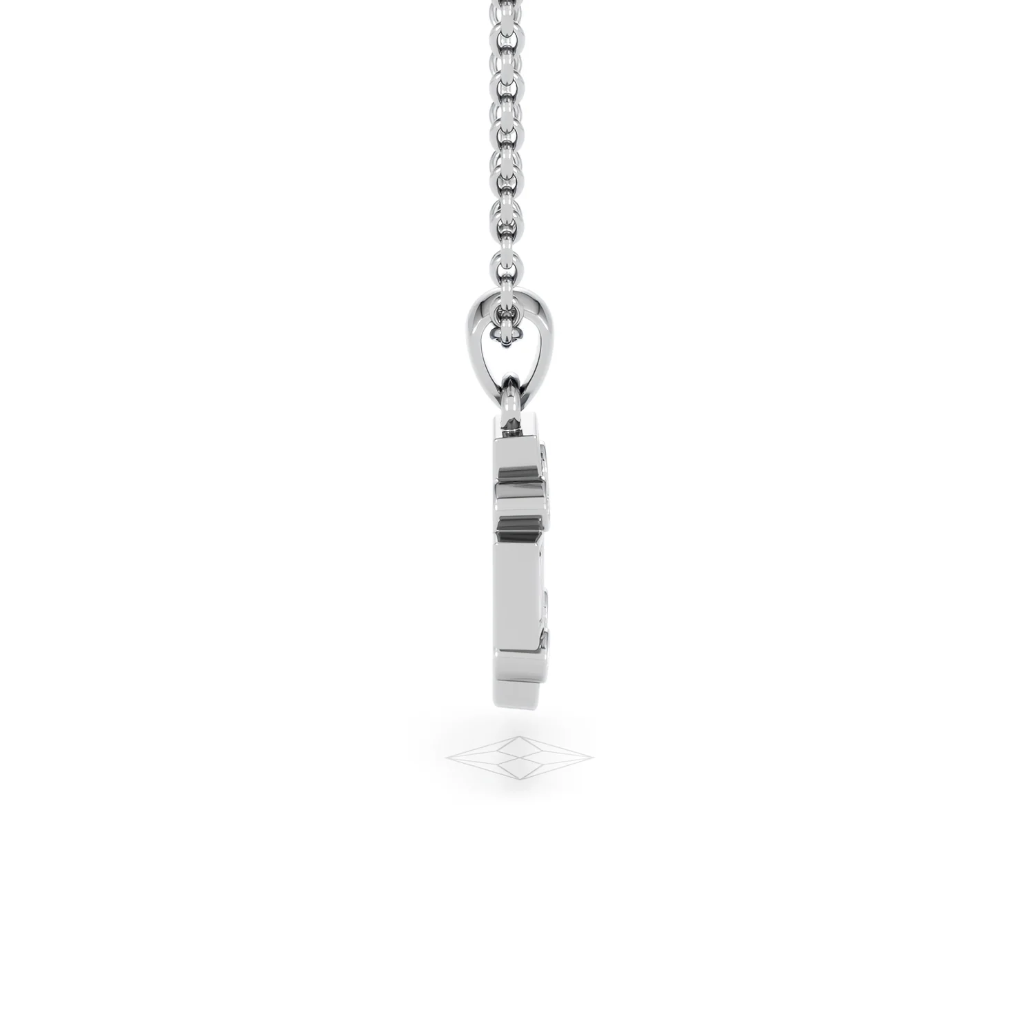 Forme 0.48ct Baguette Cut Lab Ruby Pendant Necklace in Sterling Silver - Image 27