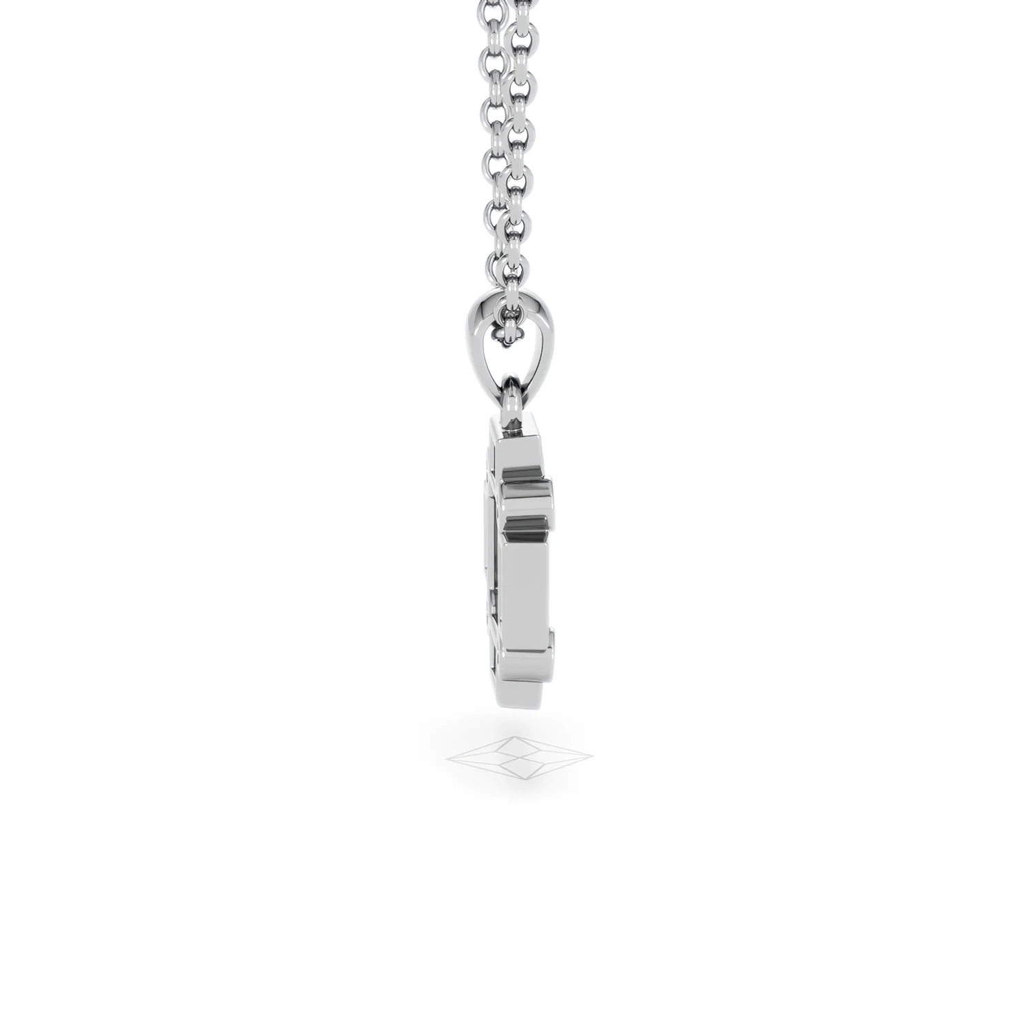 Forme 0.48ct Baguette Cut Lab Ruby Pendant Necklace in Sterling Silver - Image 28