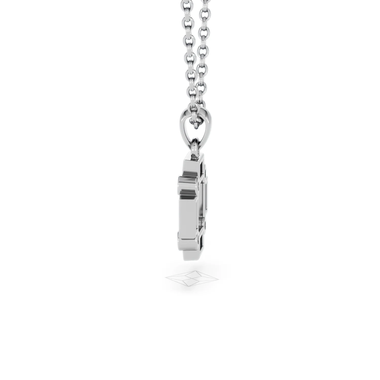 Forme 0.48ct Baguette Cut Lab Ruby Pendant Necklace in Sterling Silver - Image 65