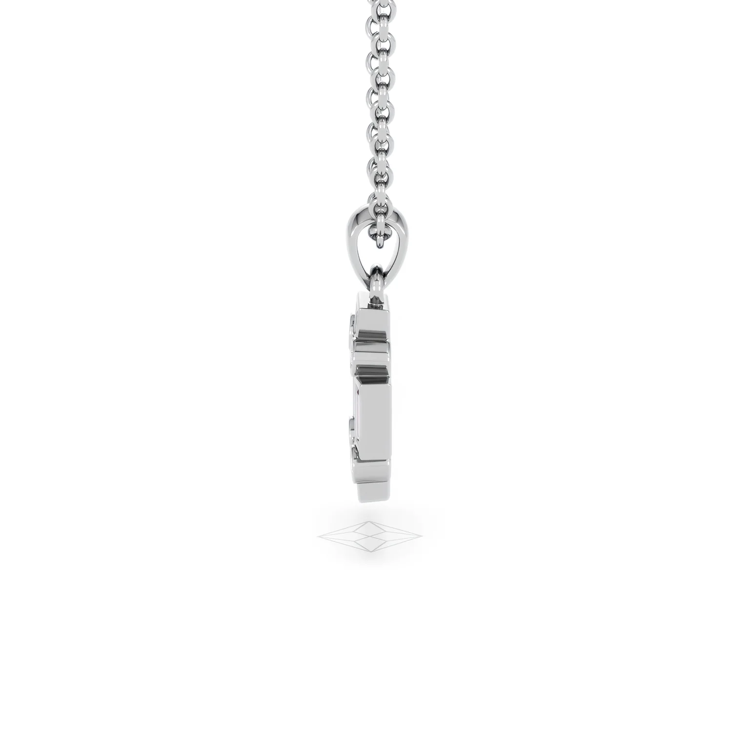 Forme 0.48ct Baguette Cut Lab Ruby Pendant Necklace in Sterling Silver - Image 67
