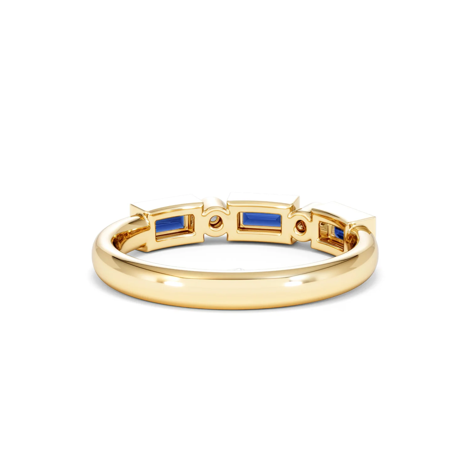 Forme 0.48ct Baguette Cut Lab Sapphire 5 Stones Ring in 18K Gold Vermeil - Image 44