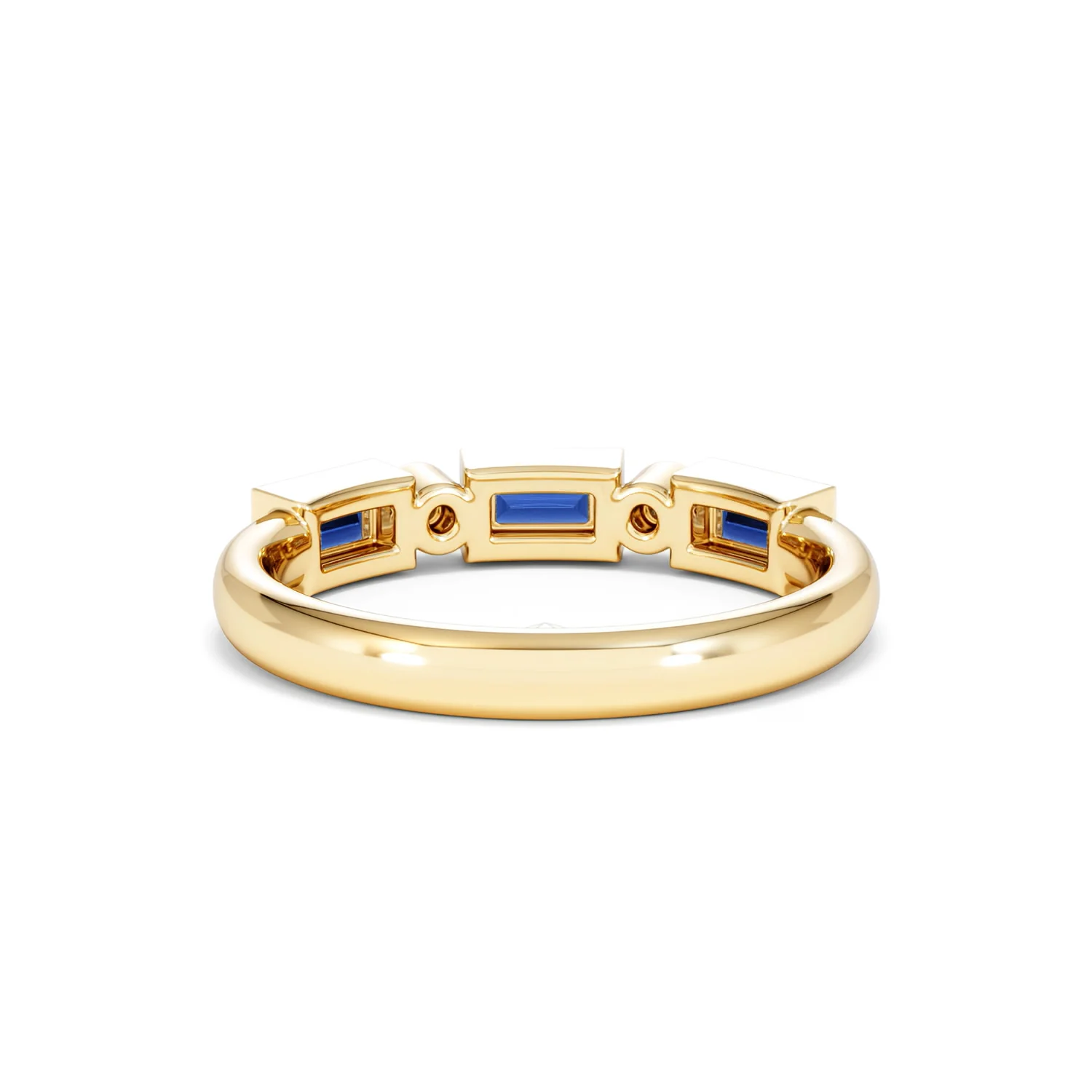 Forme 0.48ct Baguette Cut Lab Sapphire 5 Stones Ring in 18K Gold Vermeil - Image 47