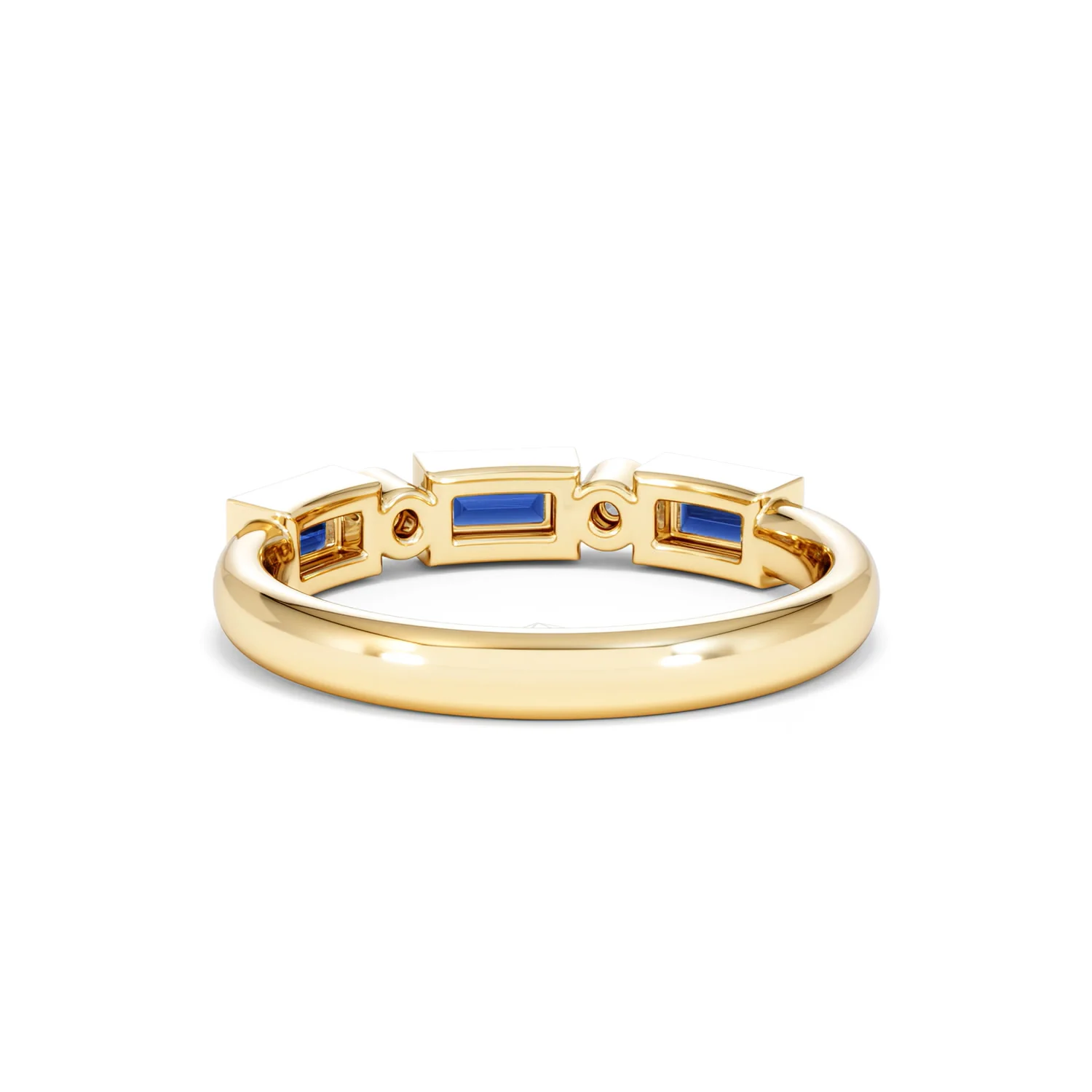 Forme 0.48ct Baguette Cut Lab Sapphire 5 Stones Ring in 18K Gold Vermeil - Image 49