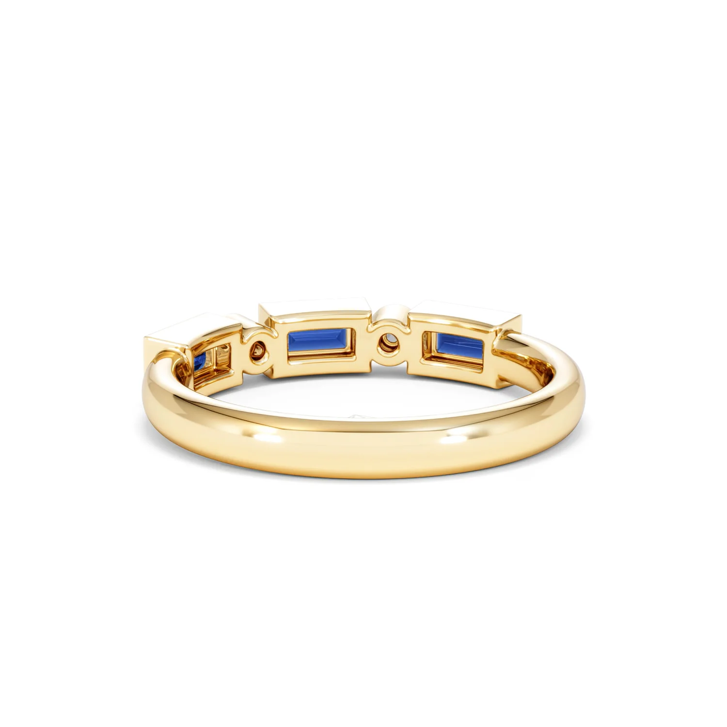 Forme 0.48ct Baguette Cut Lab Sapphire 5 Stones Ring in 18K Gold Vermeil - Image 50