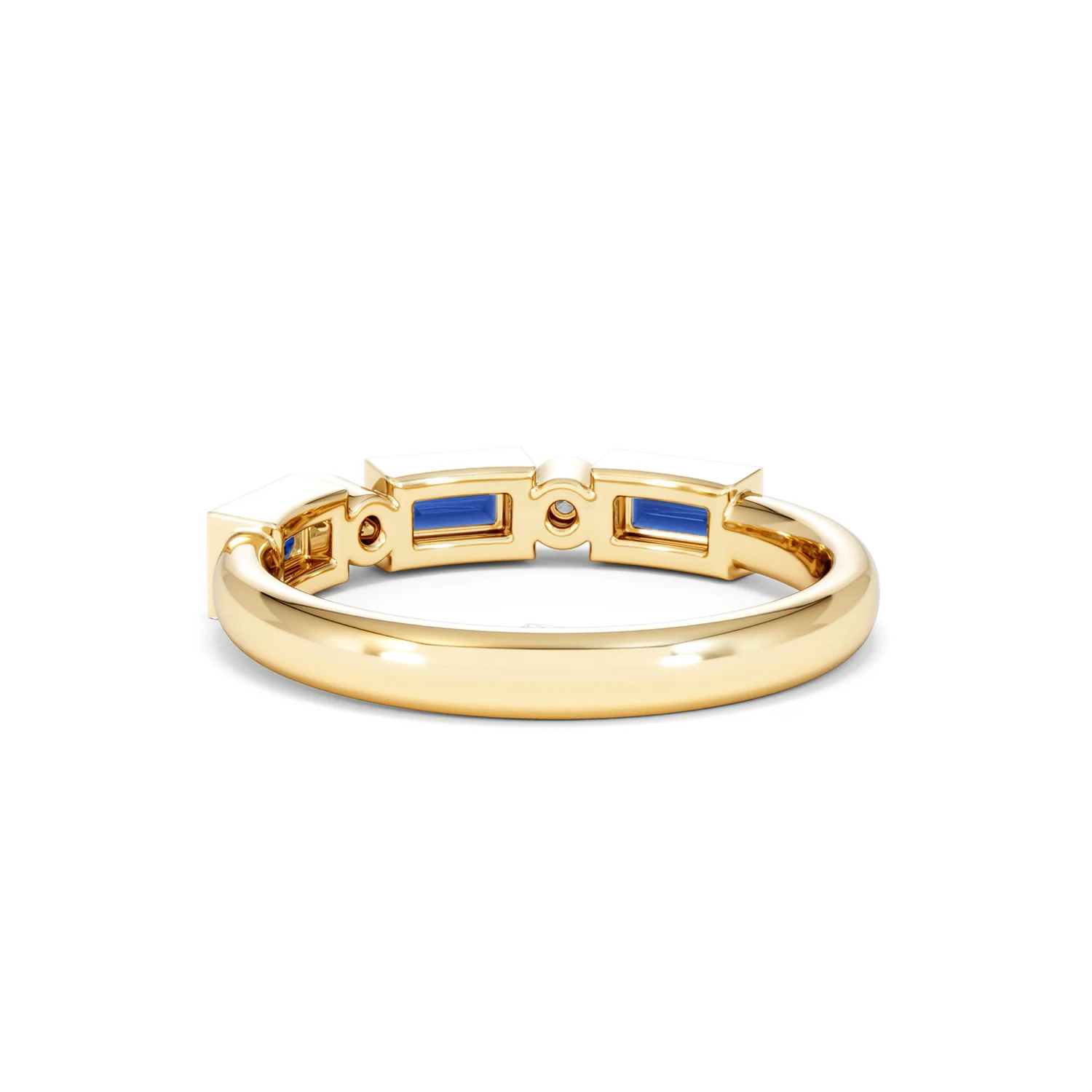 Forme 0.48ct Baguette Cut Lab Sapphire 5 Stones Ring in 18K Gold Vermeil - Image 51