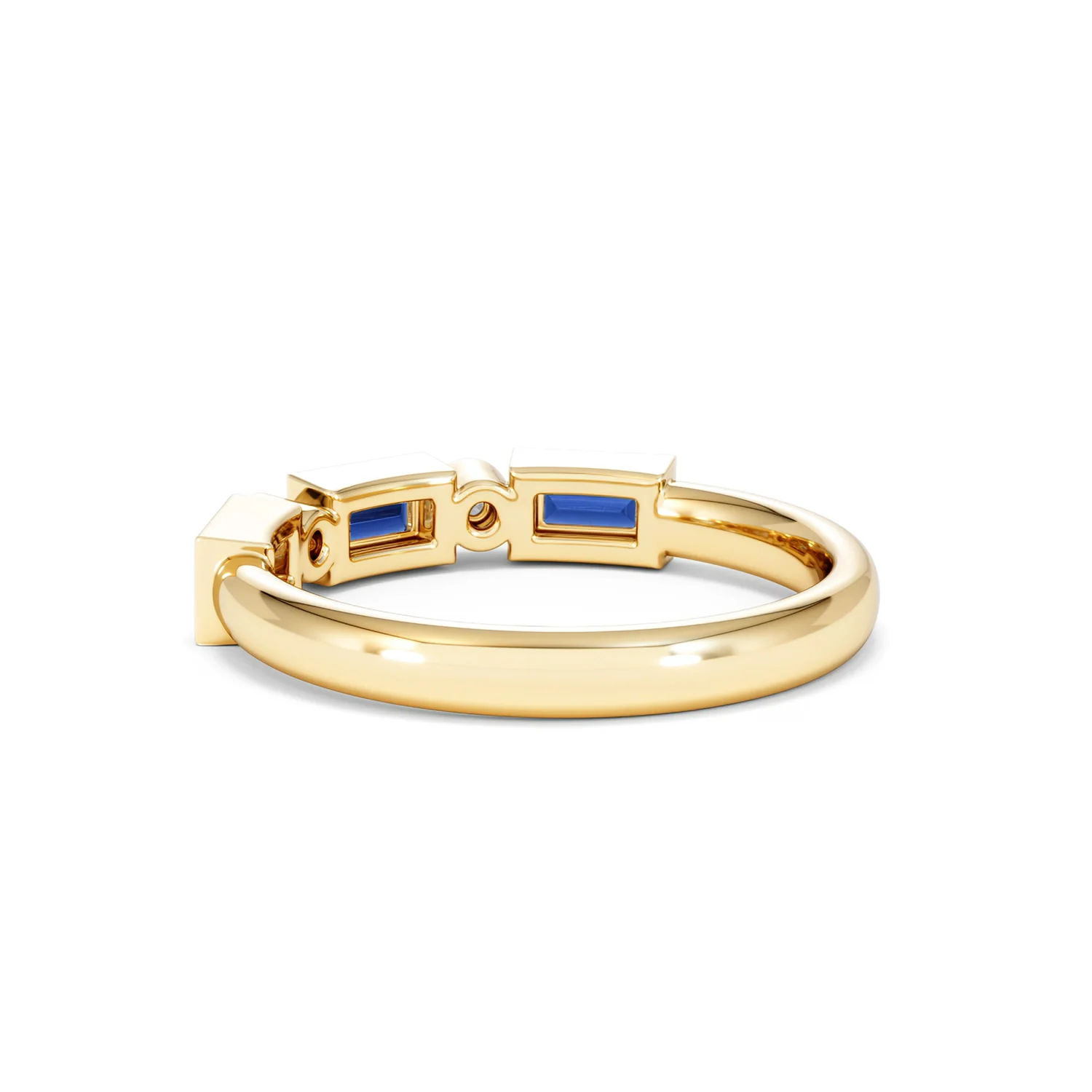Forme 0.48ct Baguette Cut Lab Sapphire 5 Stones Ring in 18K Gold Vermeil - Image 55