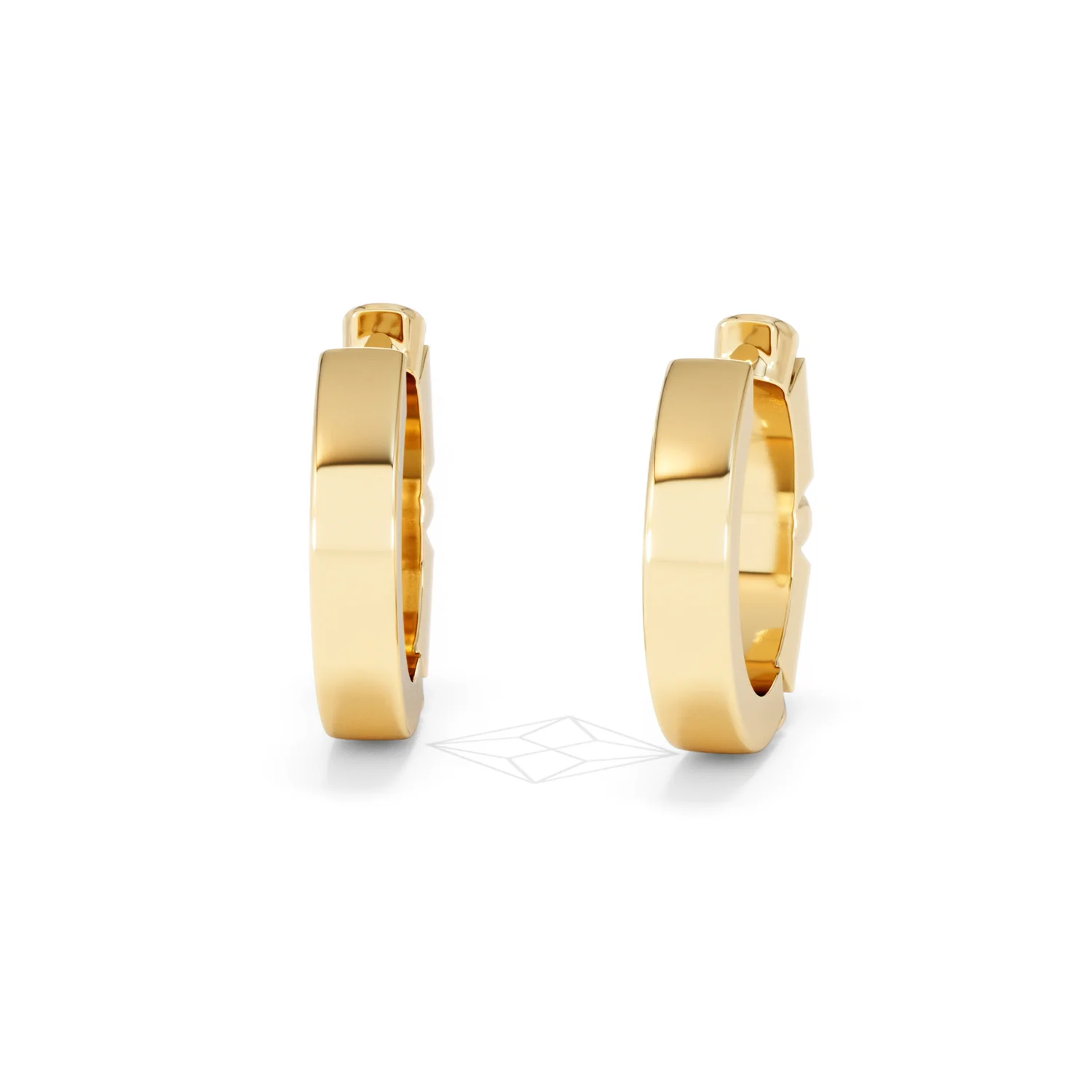 Forme 0.52ct Baguette Cut Lab Ruby Huggie Earrings in 18K Gold Vermeil - Image 45