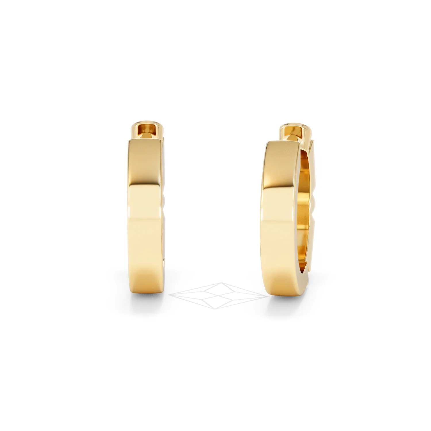 Forme 0.52ct Baguette Cut Lab Ruby Huggie Earrings in 18K Gold Vermeil - Image 46