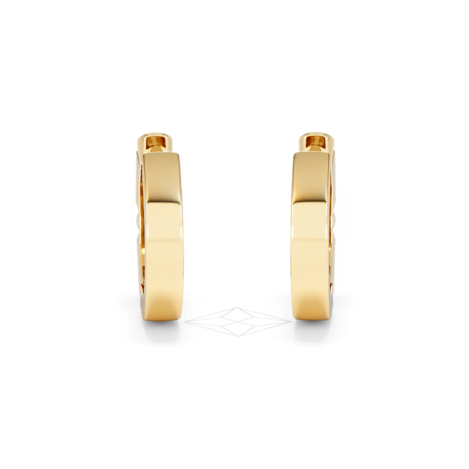 Forme 0.52ct Baguette Cut Lab Ruby Huggie Earrings in 18K Gold Vermeil - Image 47