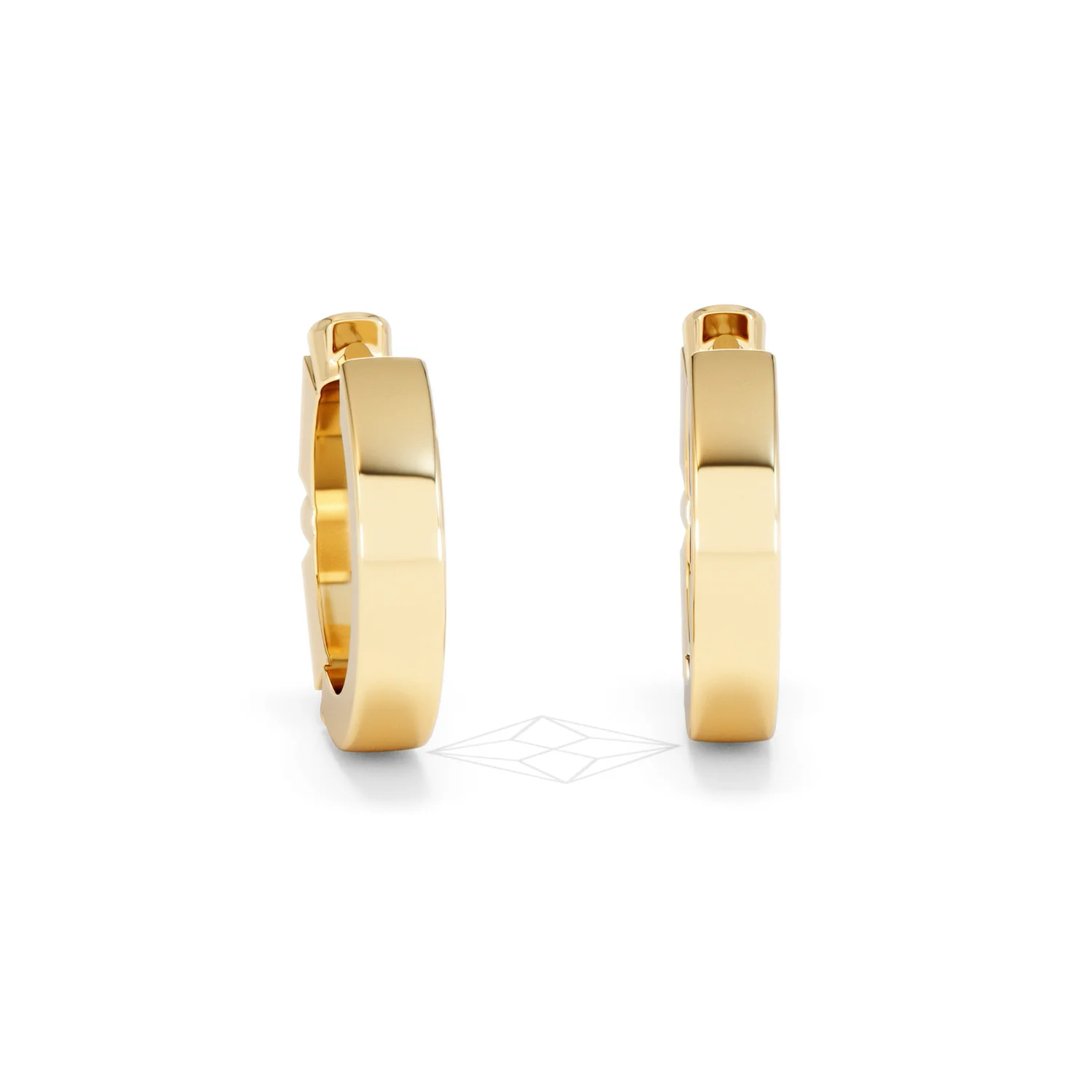 Forme 0.52ct Baguette Cut Lab Ruby Huggie Earrings in 18K Gold Vermeil - Image 48