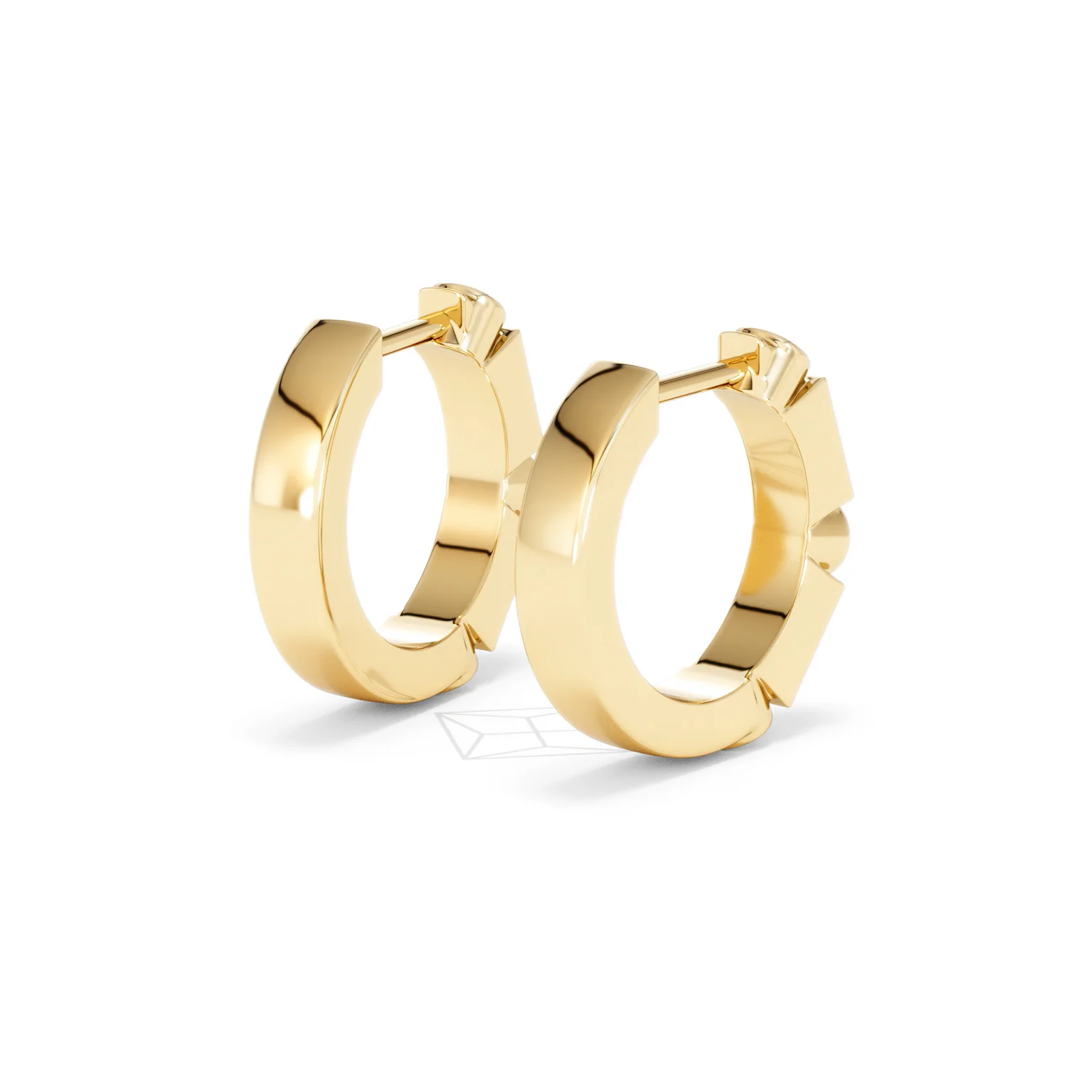 Forme 0.52ct Baguette Cut Lab Sapphire Huggie Earrings in 18K Gold Vermeil - Image 39
