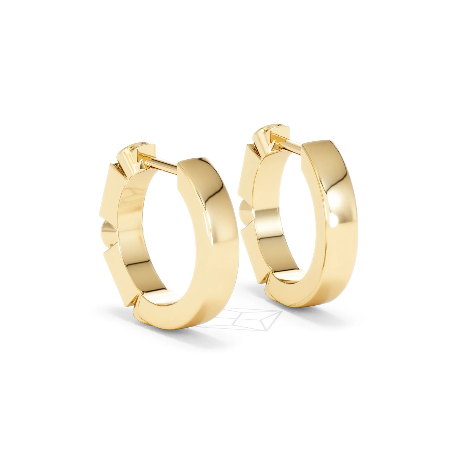 Forme 0.52ct Baguette Cut Lab Sapphire Huggie Earrings in 18K Gold Vermeil - Image 54