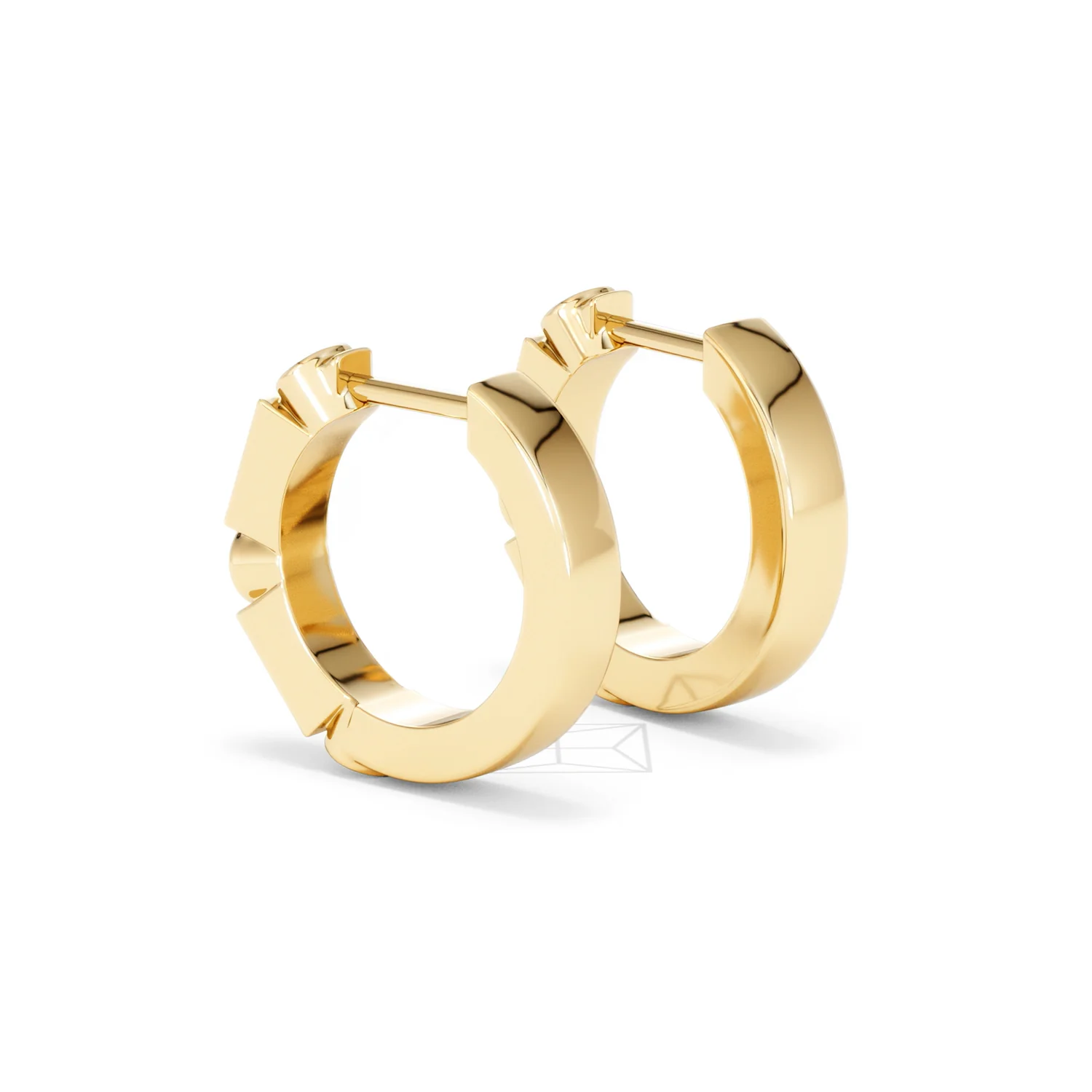 Forme 0.52ct Baguette Cut Lab Sapphire Huggie Earrings in 18K Gold Vermeil - Image 57