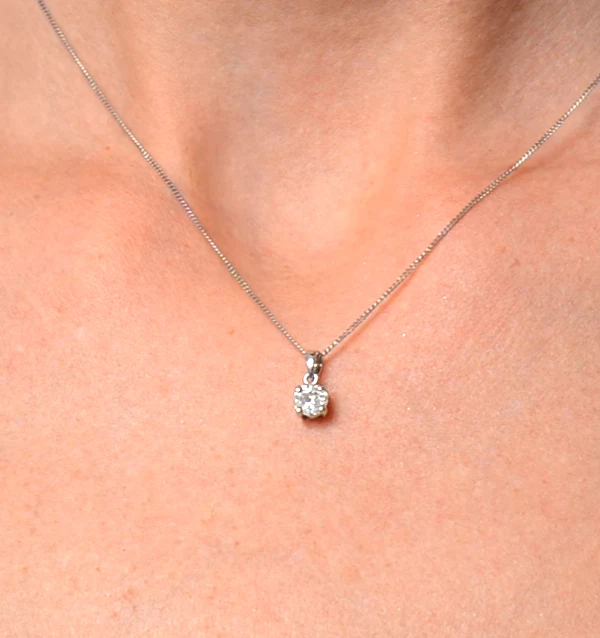 Galileo 0.50ct Solitaire Look Diamond 0.18ct And Platinum Necklace - Image 2
