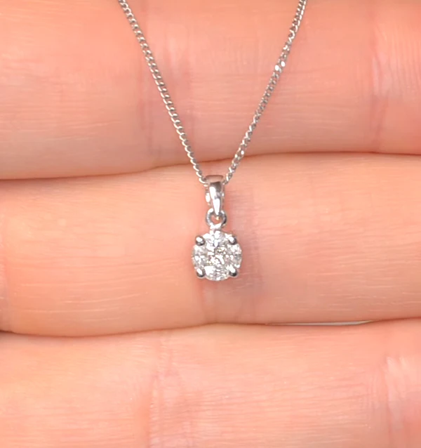 Galileo 0.50ct Solitaire Look Diamond 0.18ct And Platinum Necklace - Image 3