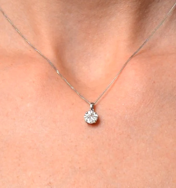 Galileo 1.00ct Solitaire Look Diamond 0.41ct And Platinum Necklace - Image 3