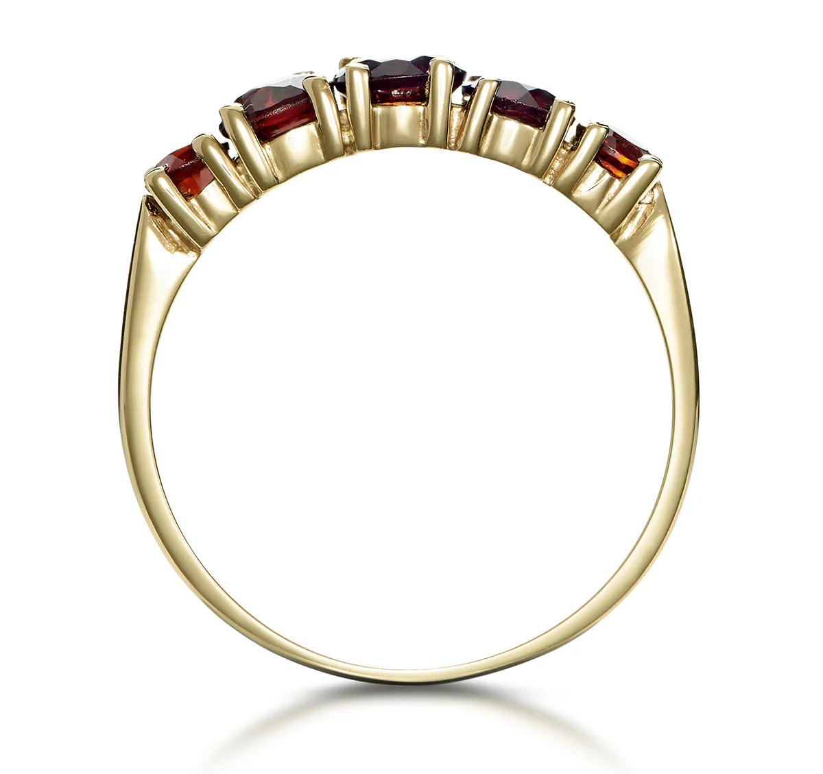 Garnet Ring 9K Yellow Gold Item A3790 - Image 3