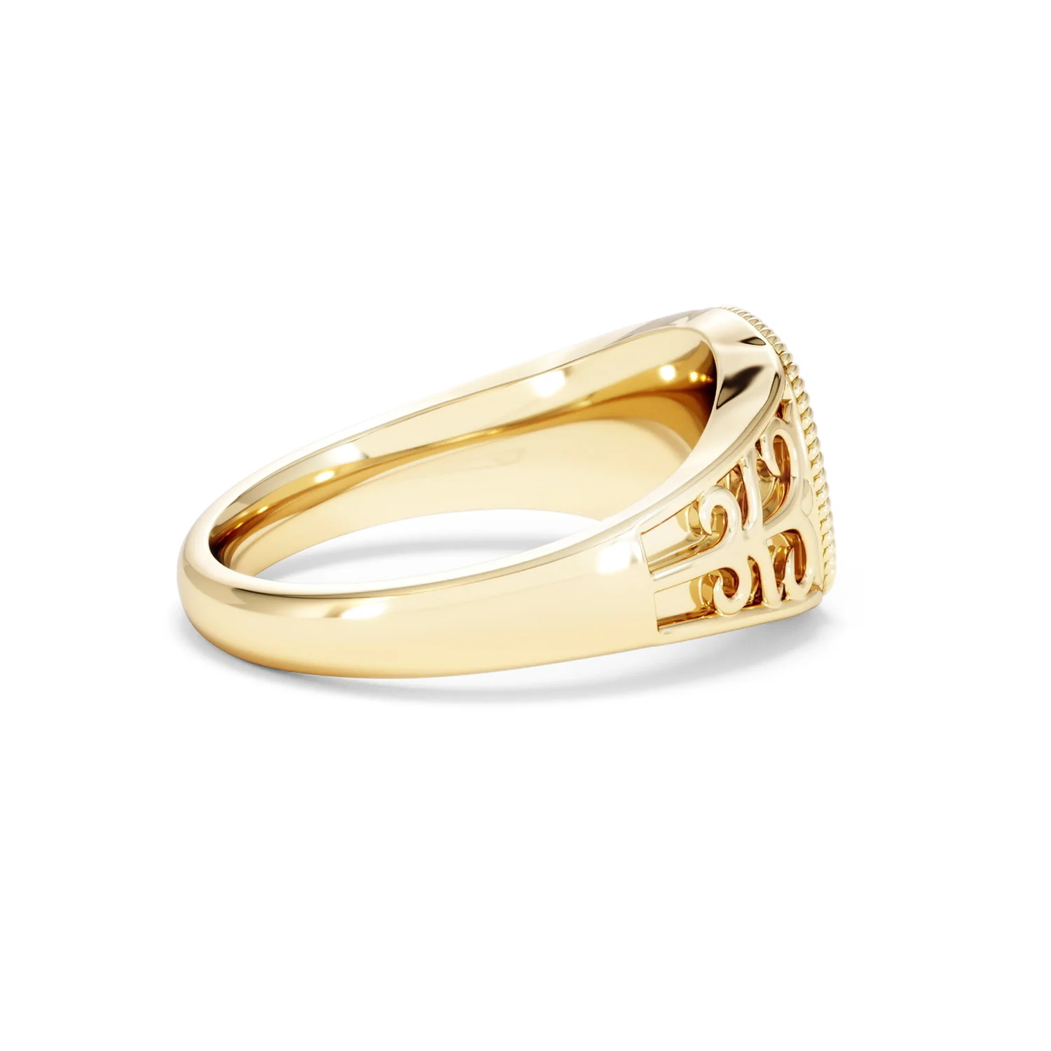 Gemini Zodiac 0.01ct Lab Diamond Signet Ring in 18K Gold Vermeil - Image 31
