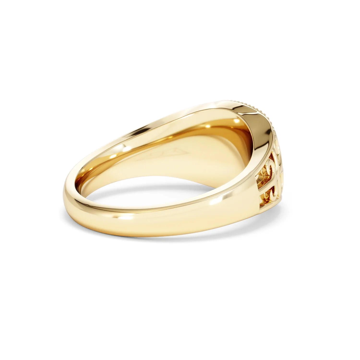 Gemini Zodiac 0.01ct Lab Diamond Signet Ring in 18K Gold Vermeil - Image 36