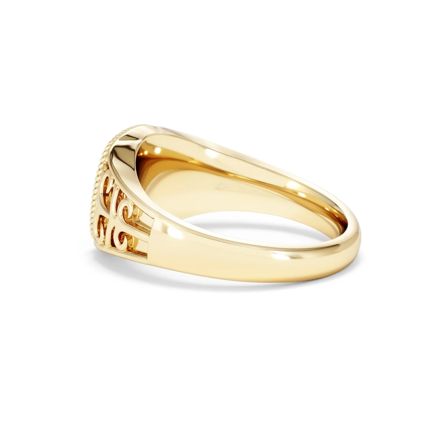 Gemini Zodiac 0.01ct Lab Diamond Signet Ring in 18K Gold Vermeil - Image 61