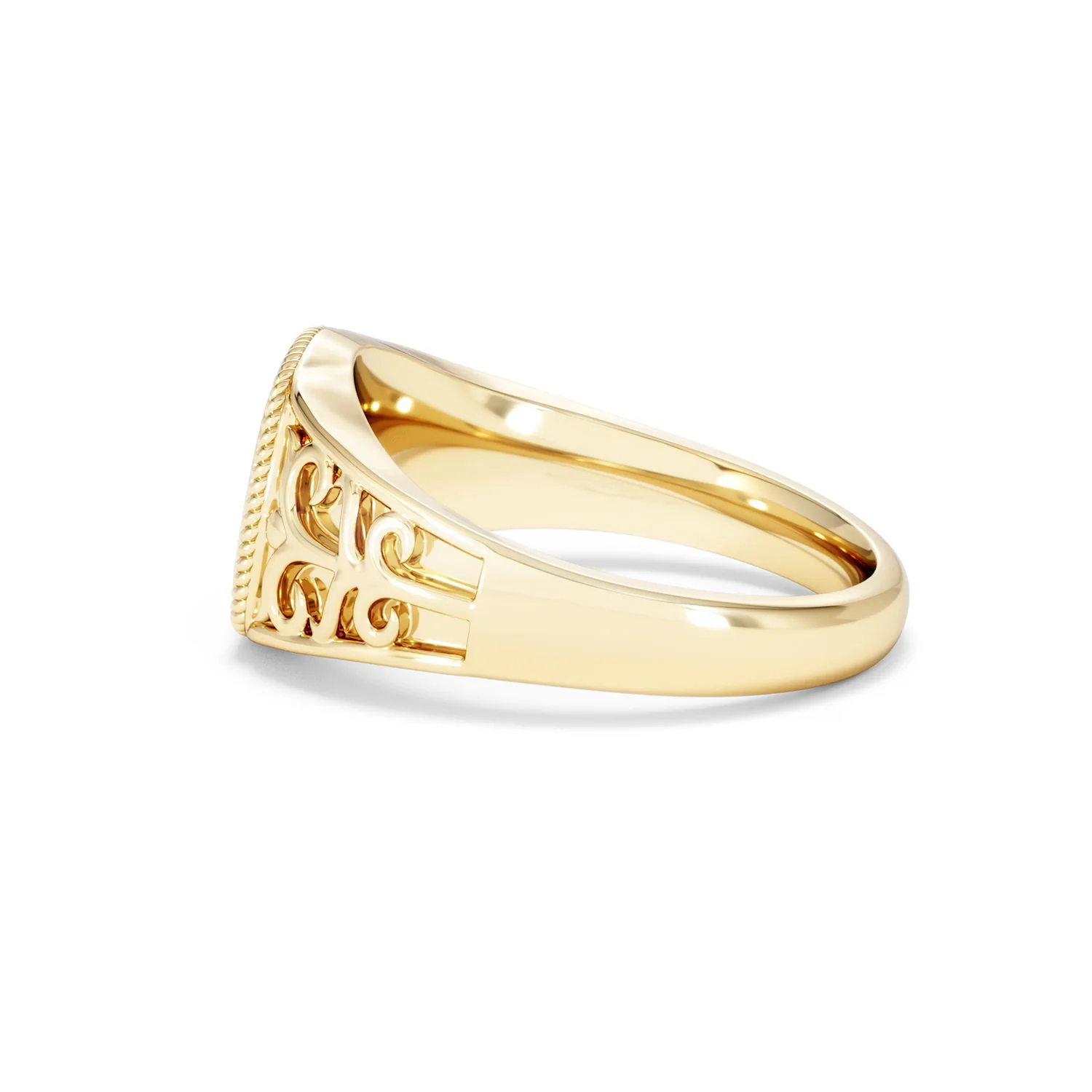 Gemini Zodiac 0.01ct Lab Diamond Signet Ring in 18K Gold Vermeil - Image 65