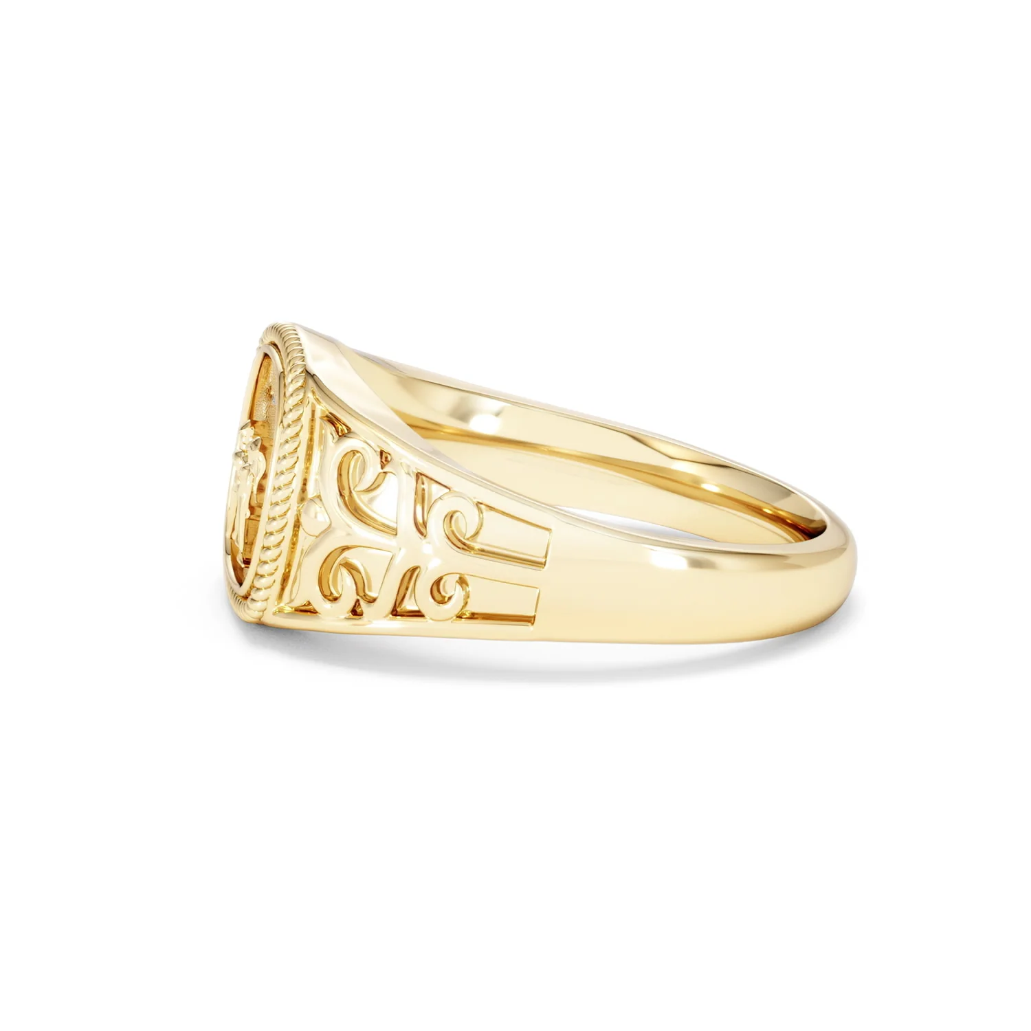 Gemini Zodiac 0.01ct Lab Diamond Signet Ring in 18K Gold Vermeil - Image 69