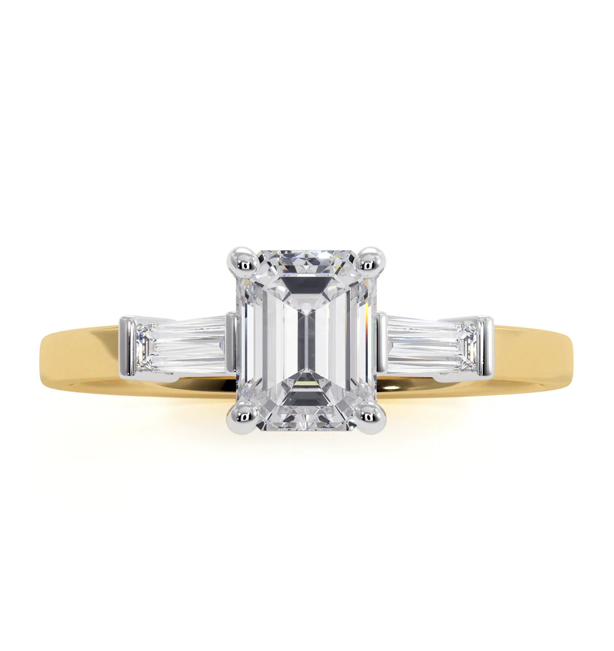 Genevieve GIA Emerald Cut Diamond Ring in 18K Gold 0.90ct G/VS2 - Image 2